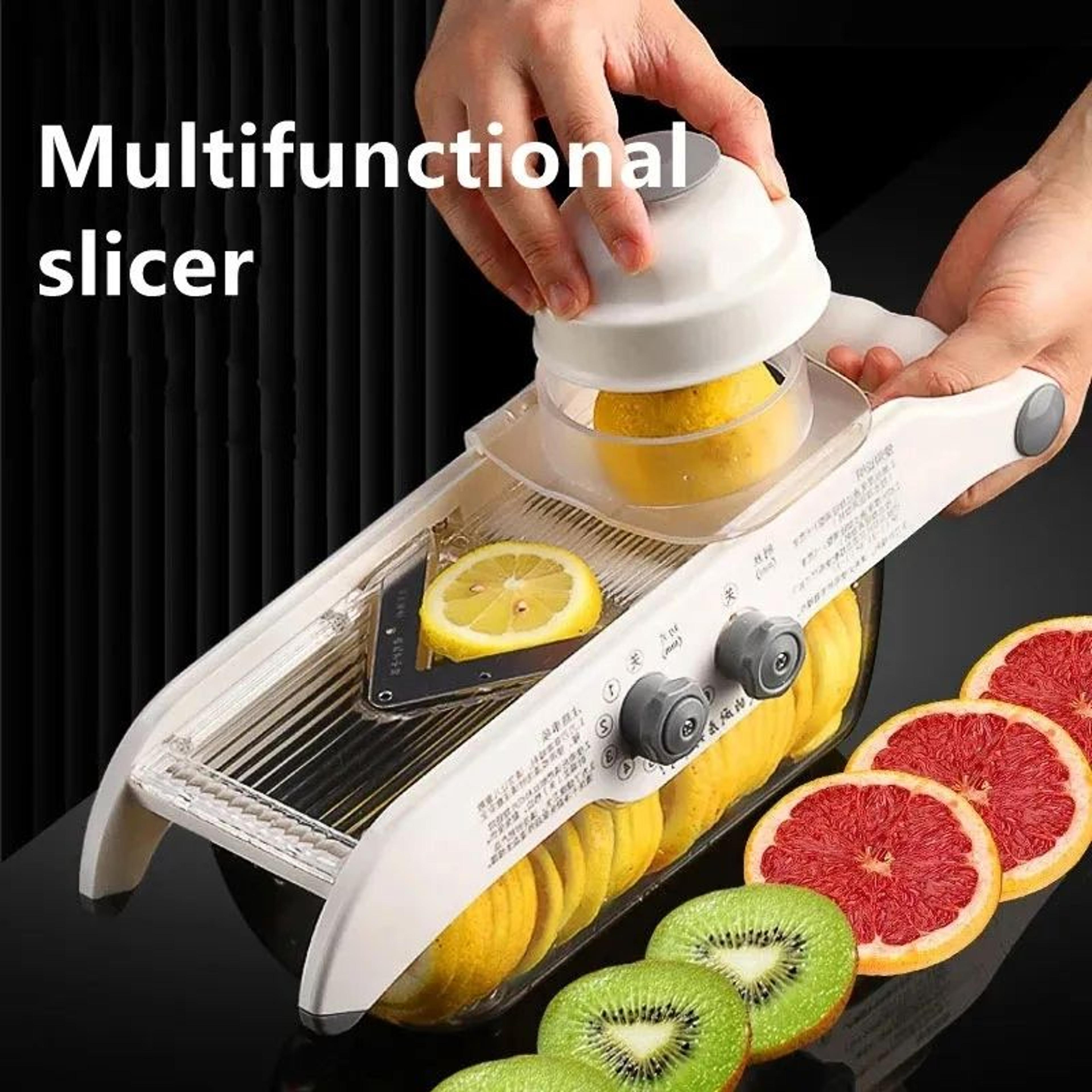 Multifunctional Vegetable Slicer And Grater With Stainless Steel Blade And Basket 4
