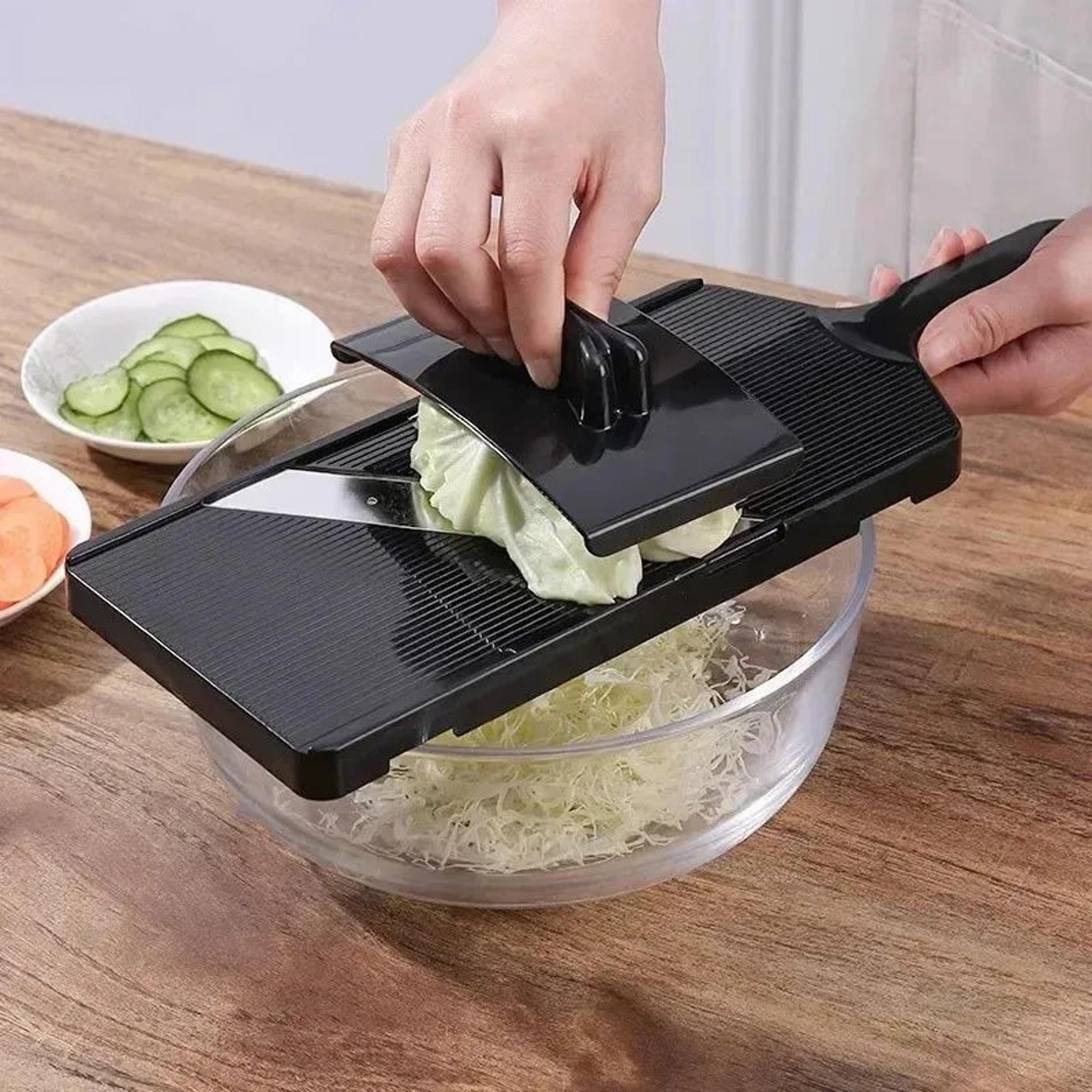 Manual Vegetable Cutter With Stainless Steel Blades For Slicing Shredding And Grating 3