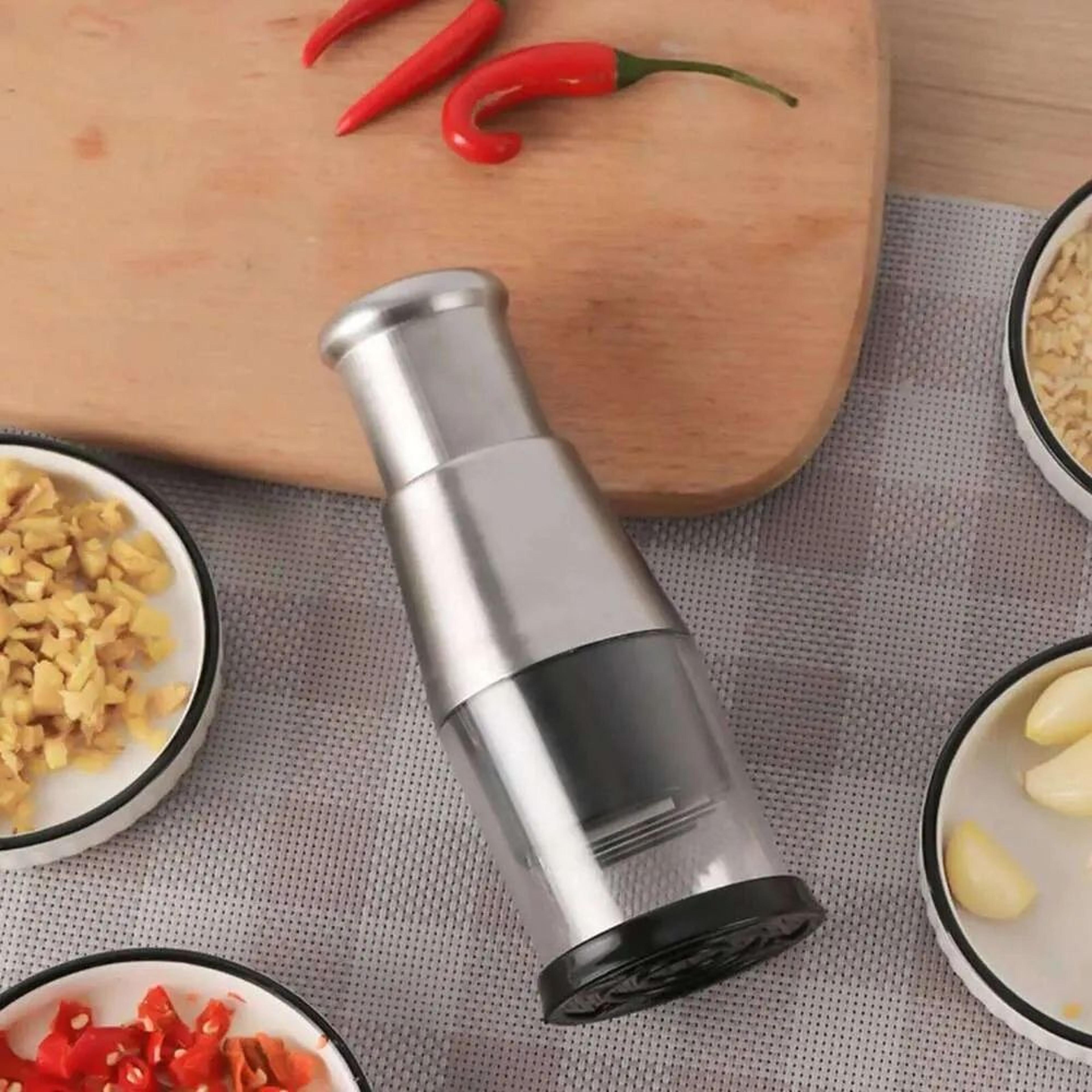 Stainless Steel Manual Food Chopper For Vegetables Onions And Garlic 1