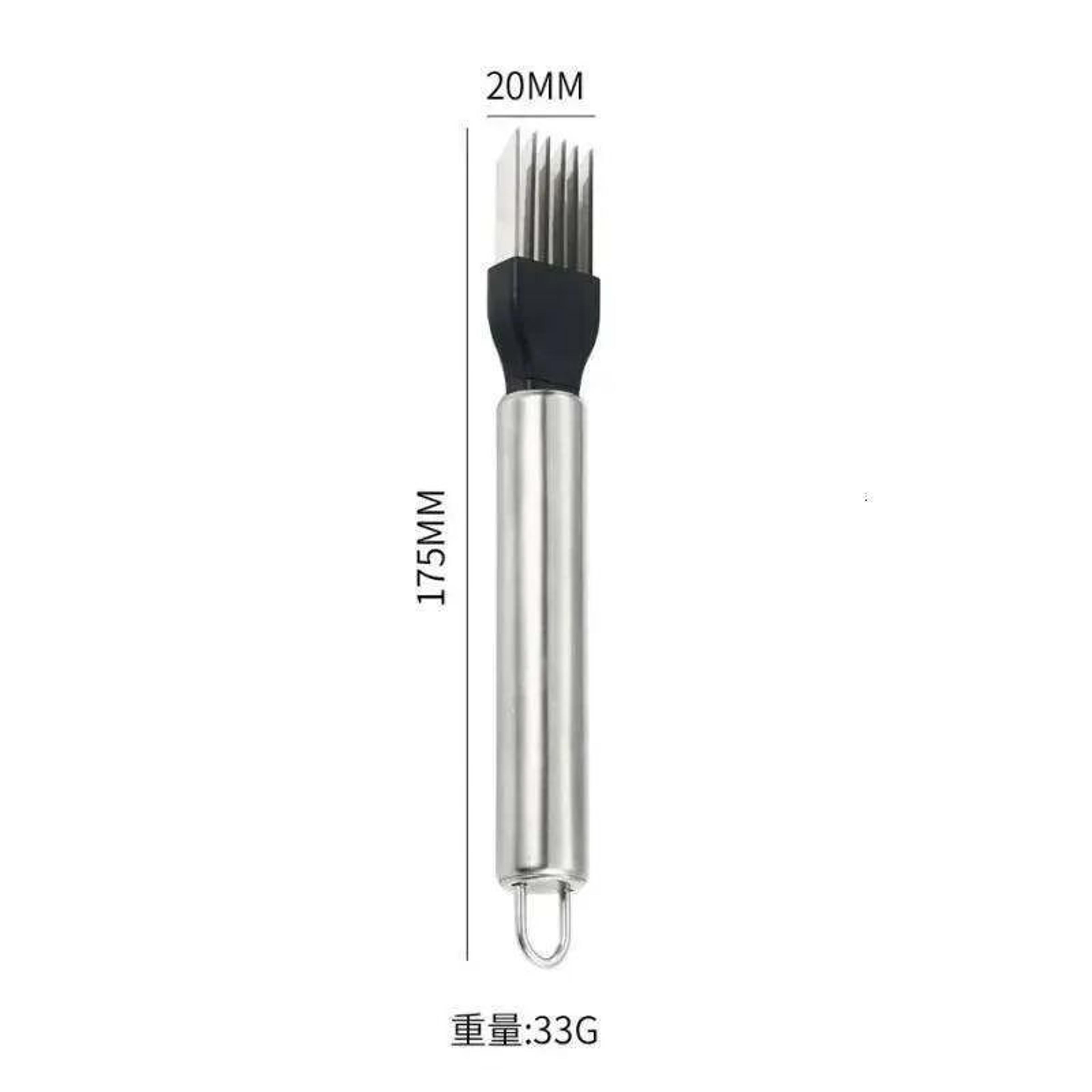 Stainless Steel Onion Cutting Knife With Dual Tine Blade Vegetable Chopper And Slicer 5