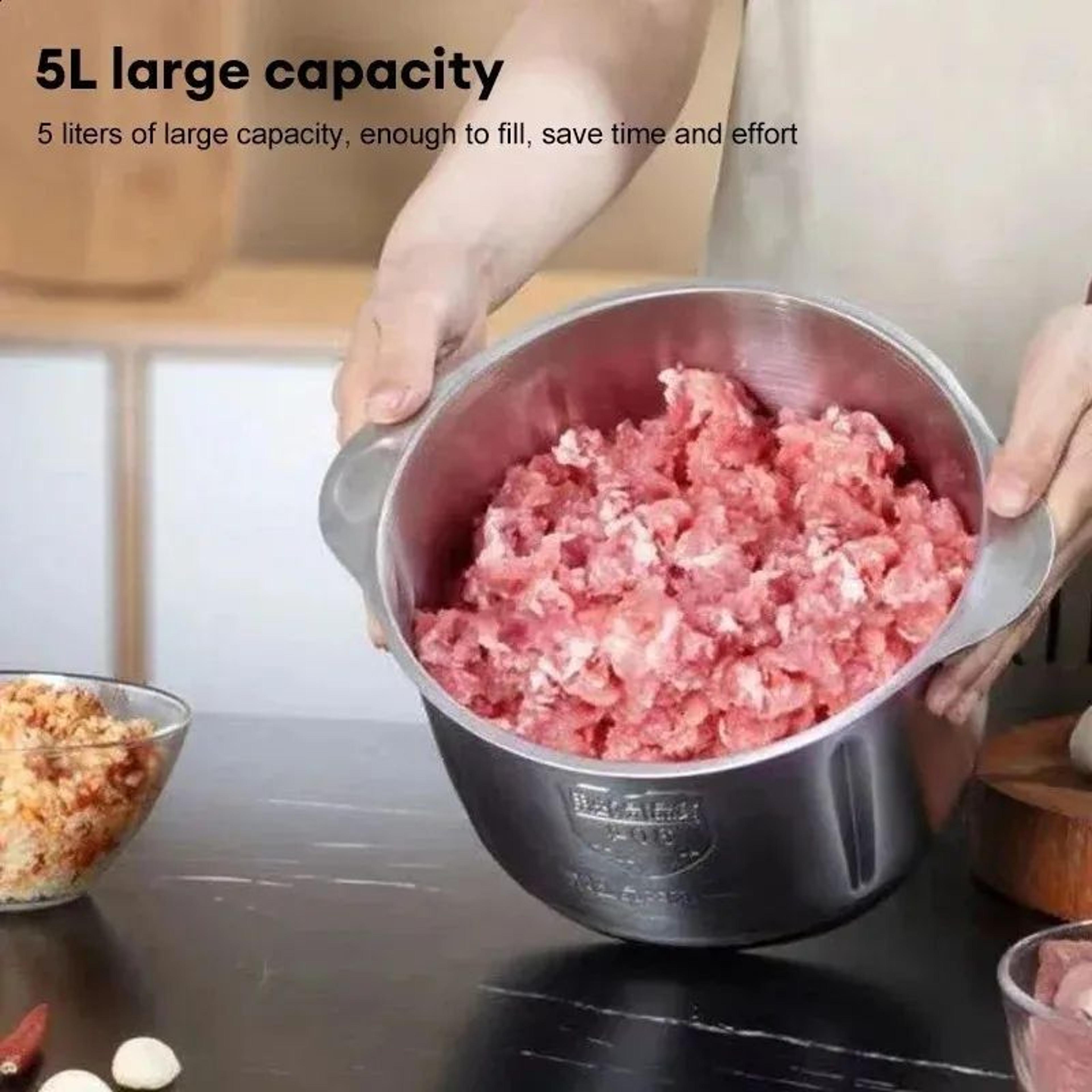 Electric Meat Grinder Stainless Steel Food Chopper With Adjustable Speeds 2