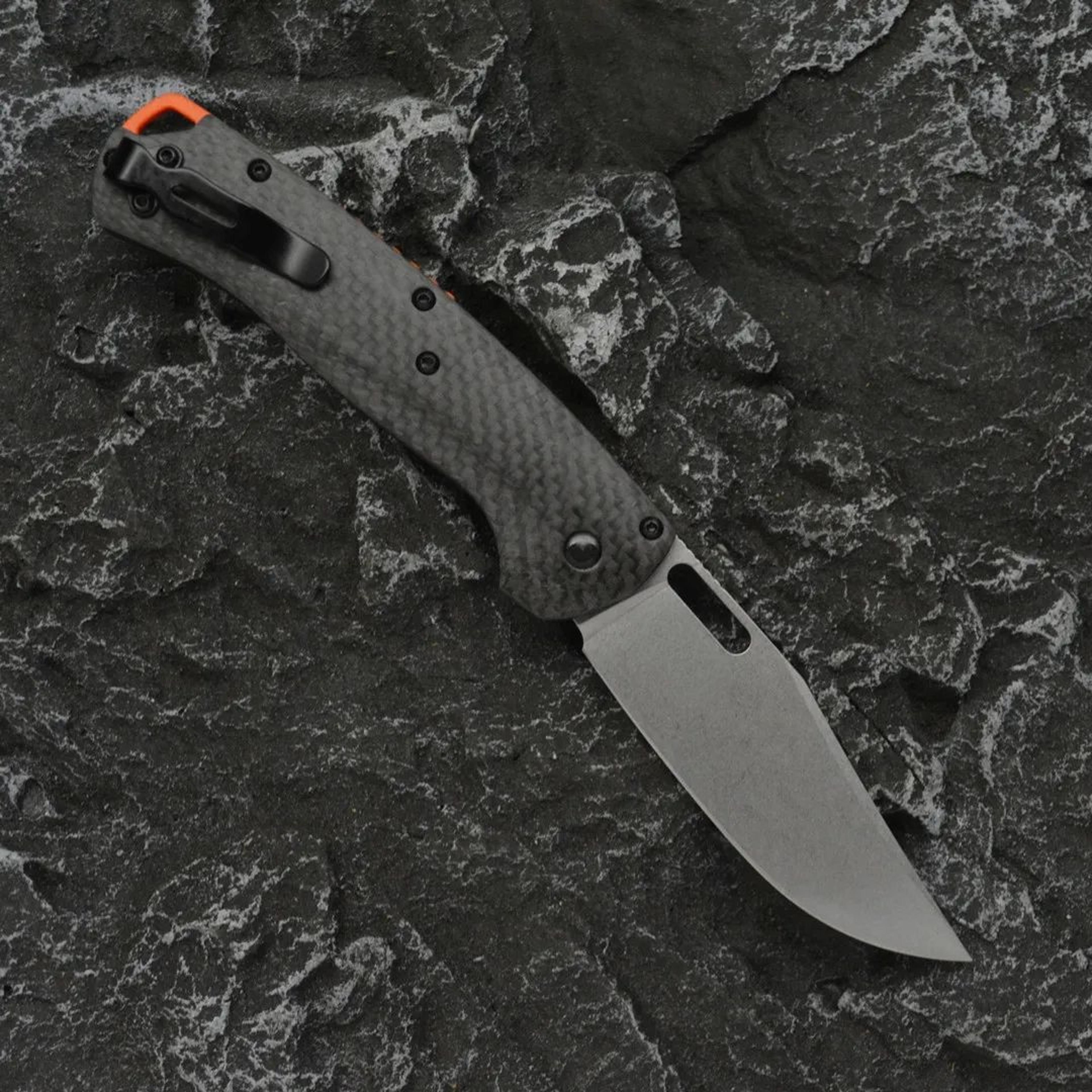 Folding Knife With Carbon Fiber Handle And CPM Blade For Outdoor EDC Use 1