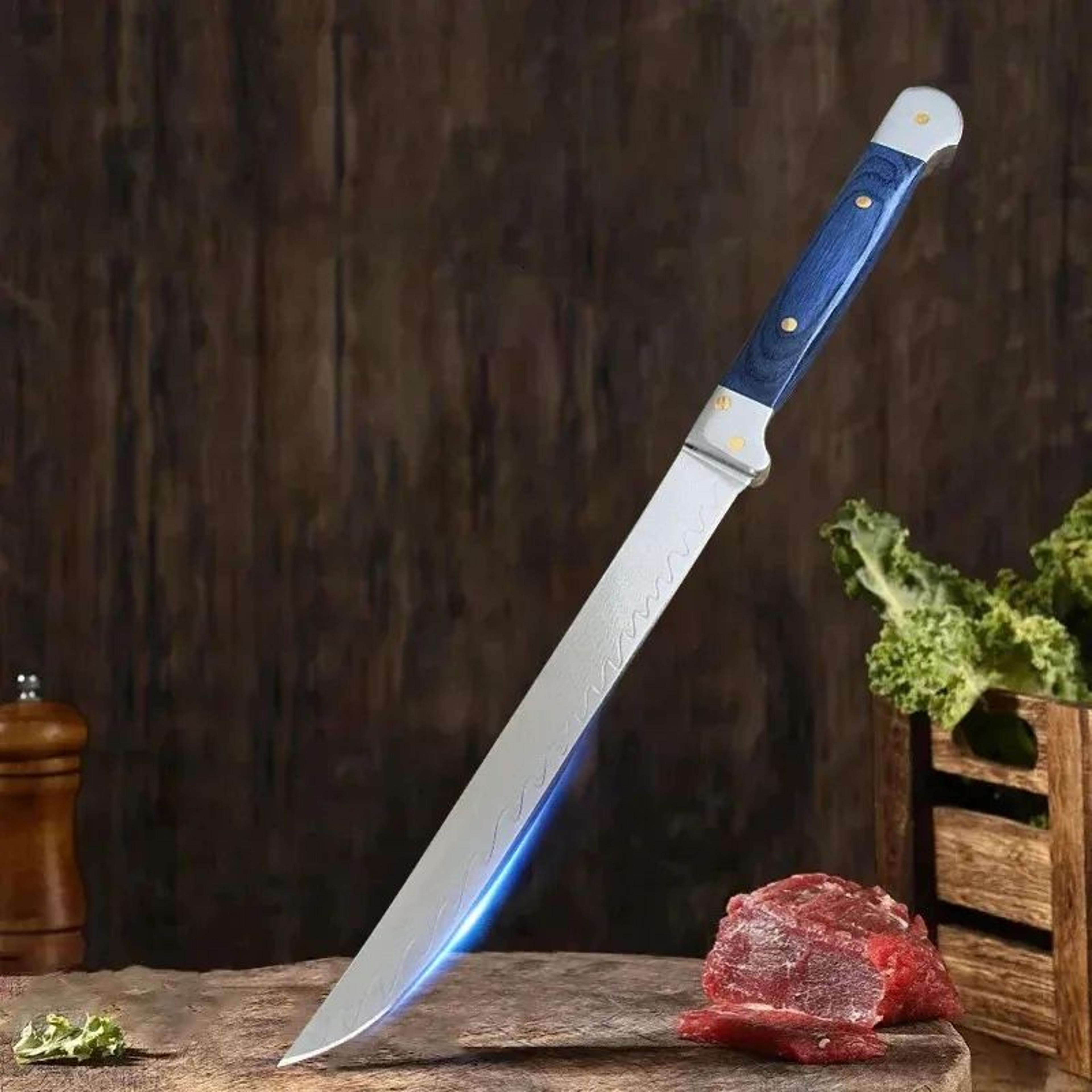 Damascus Steel Chef Knife With Wooden Handle For Meat Vegetables And Fruit 1