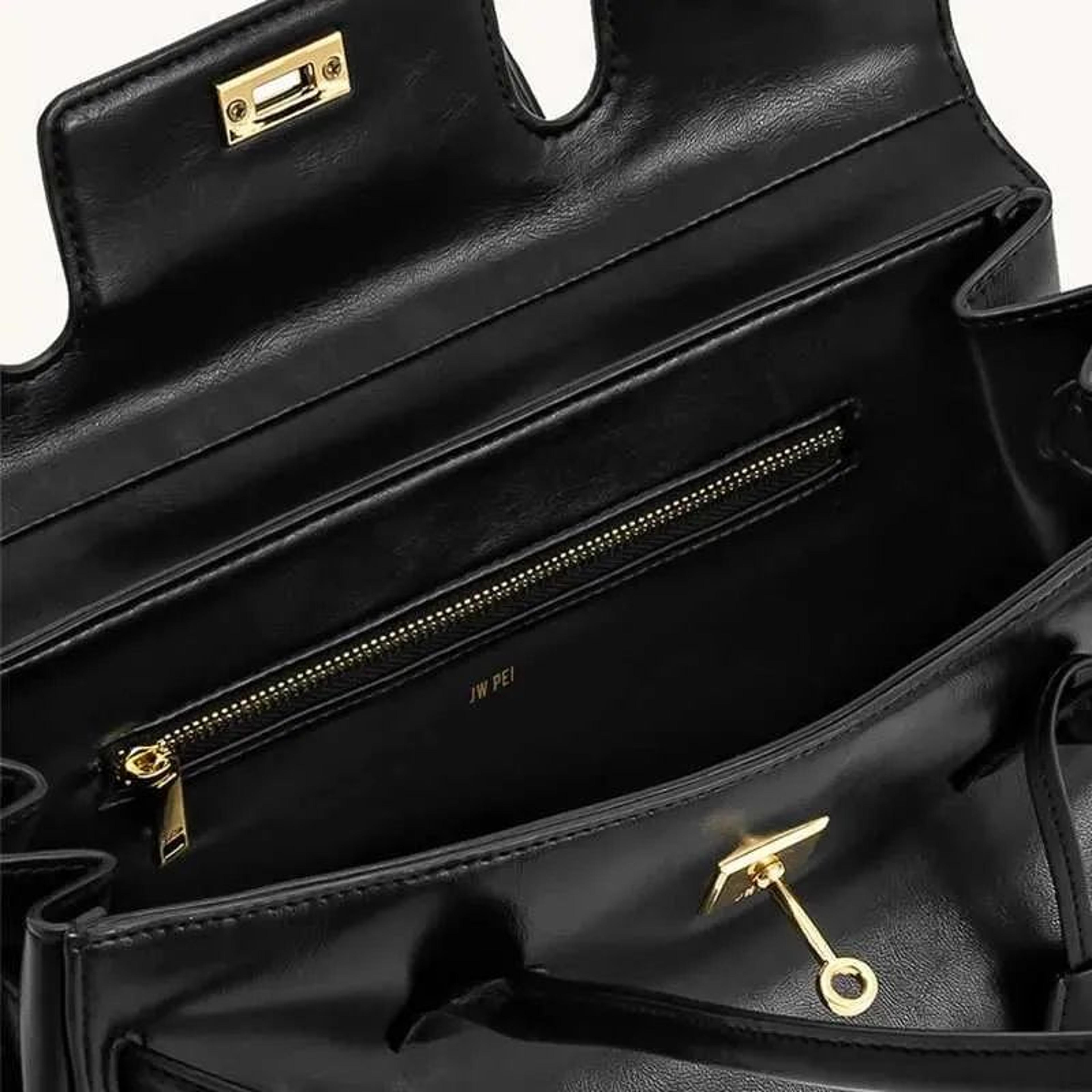 Large Capacity PU Leather Shoulder Bag With Zipper Closure For Everyday Use 1