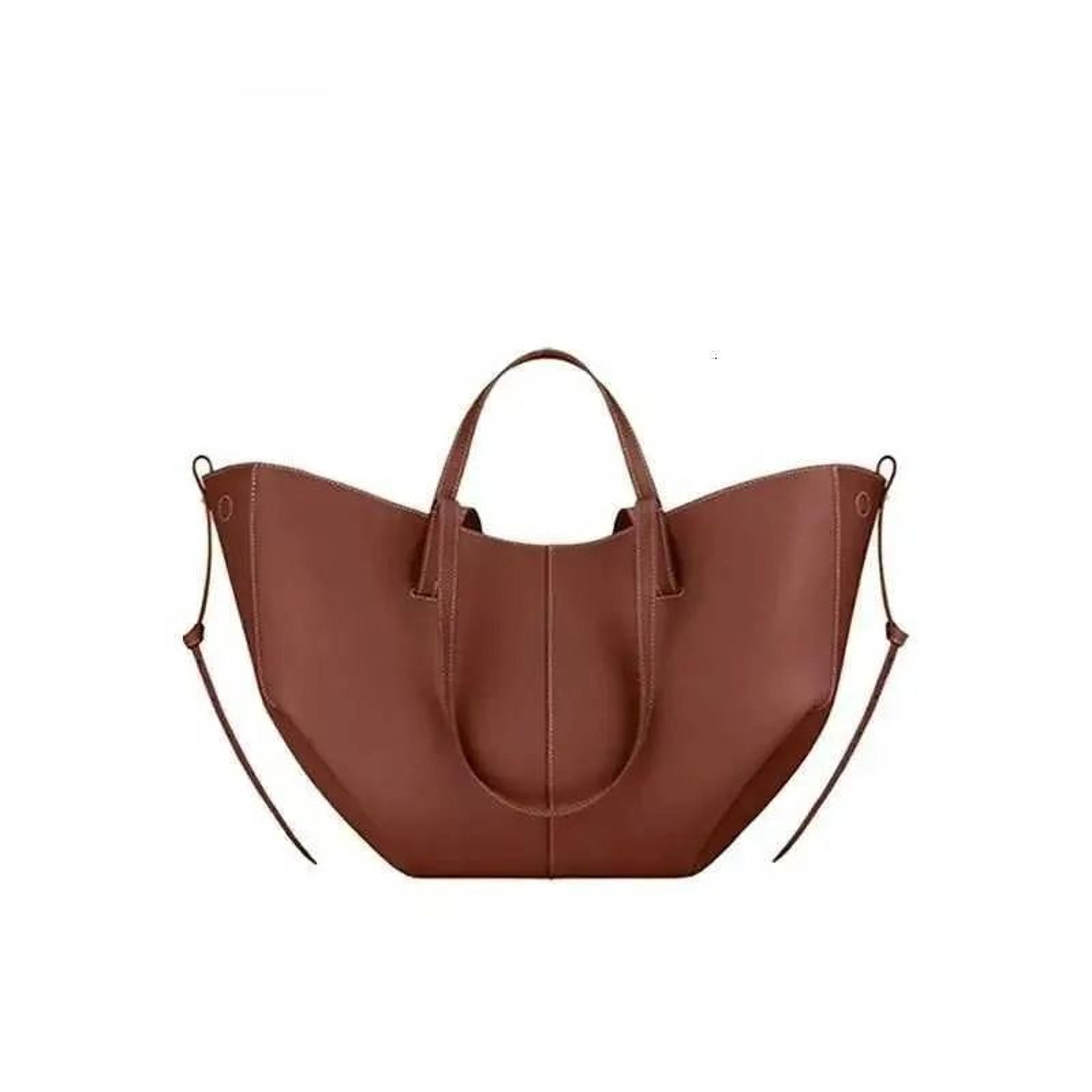 Large Capacity PU Leather Shoulder Bag With Detachable Inner Bucket Bag 1