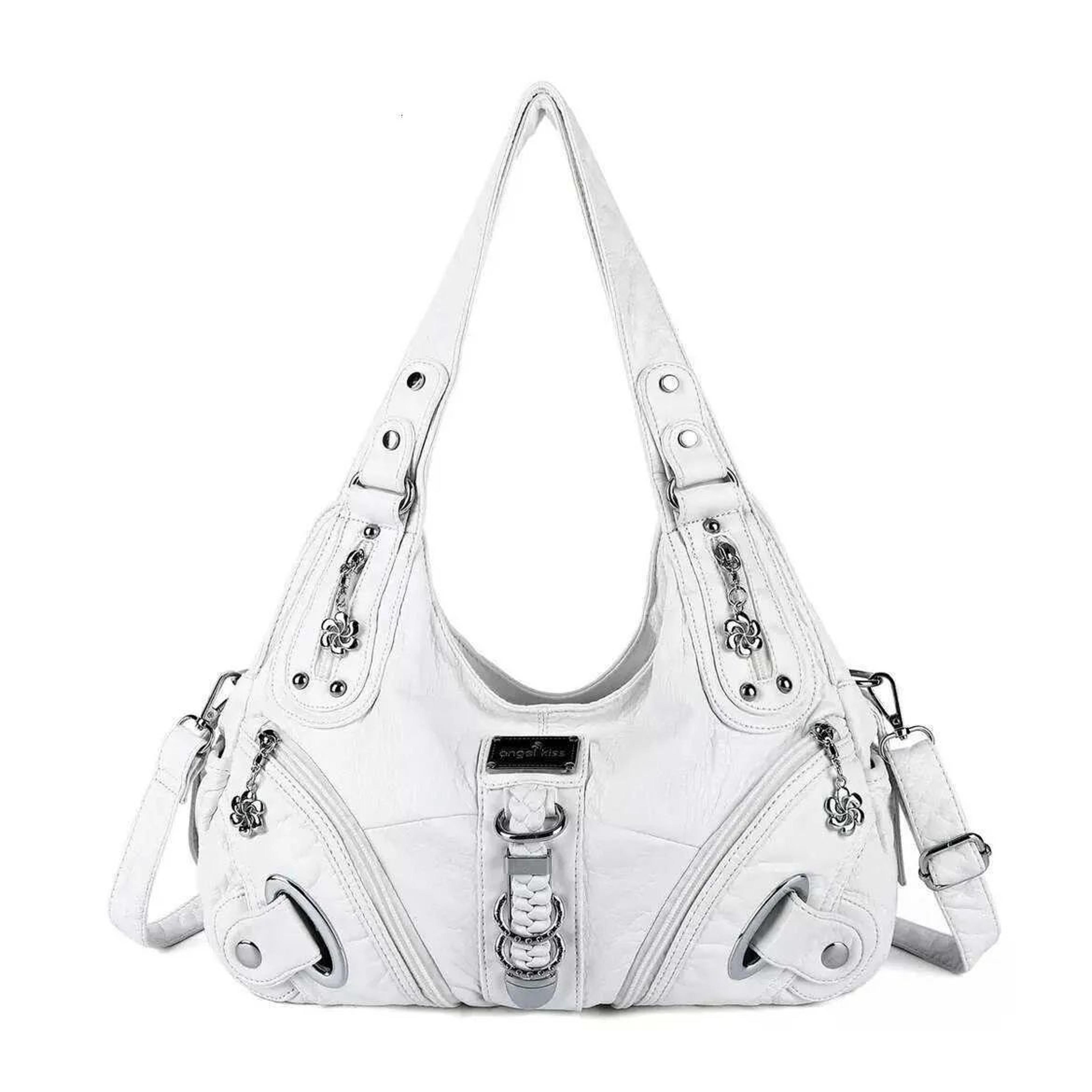 Vintage Dumpling Shoulder Bag With Top Handle And Zipper Closure 2