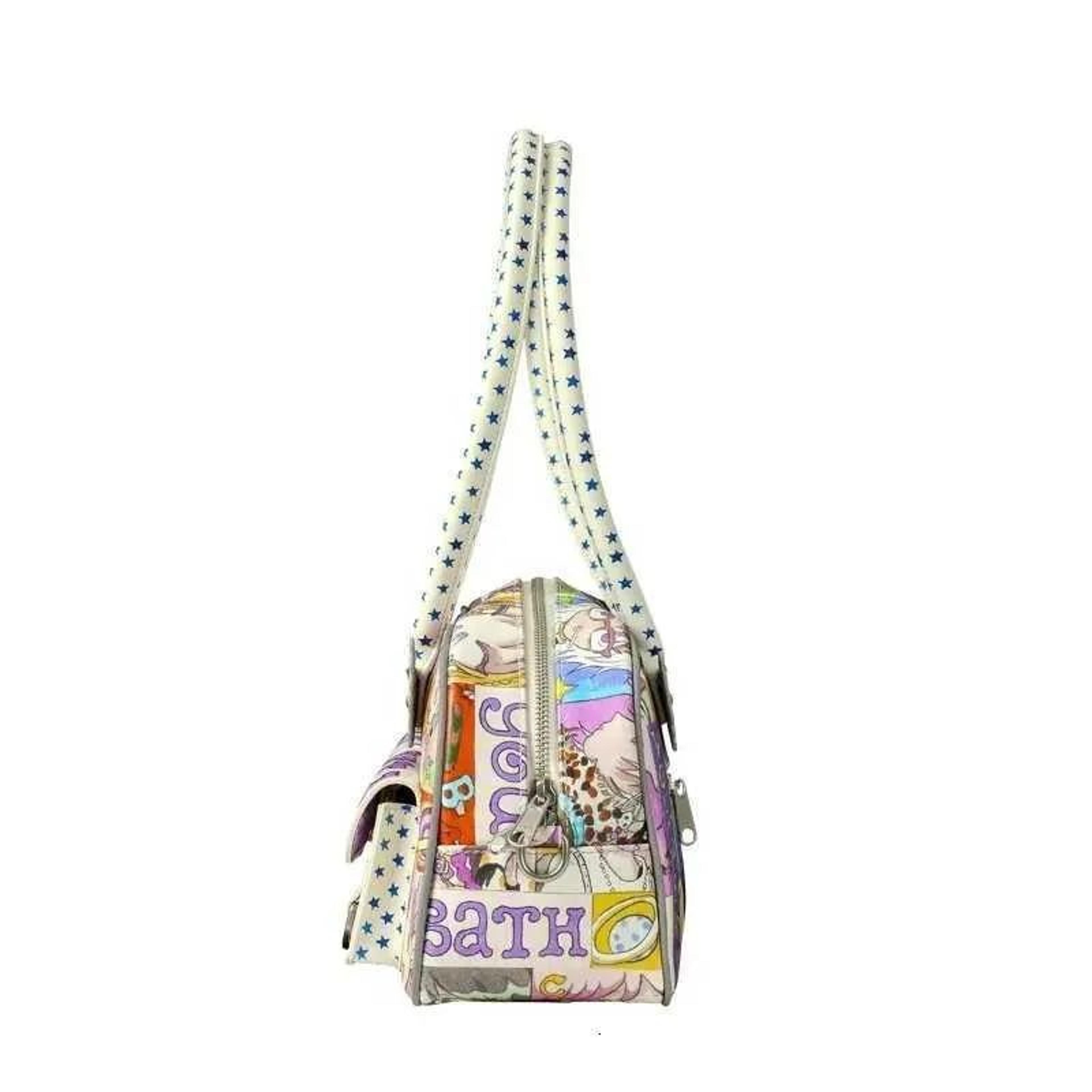 Womens Mini Shoulder Bag With Cartoon Owl Print And Zipper Closure 5