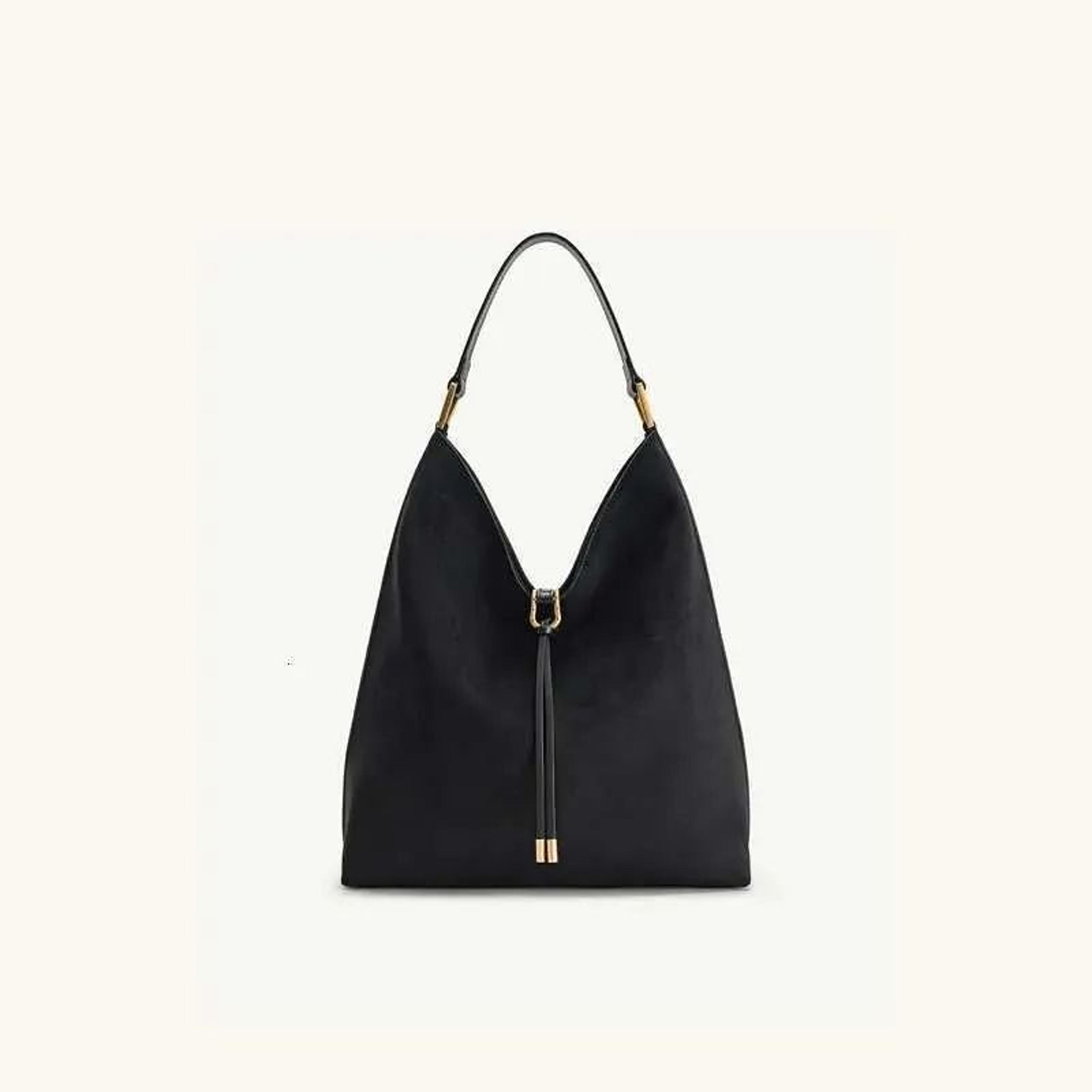 women's large capacity pu leather hobo tote bag with zipper closure