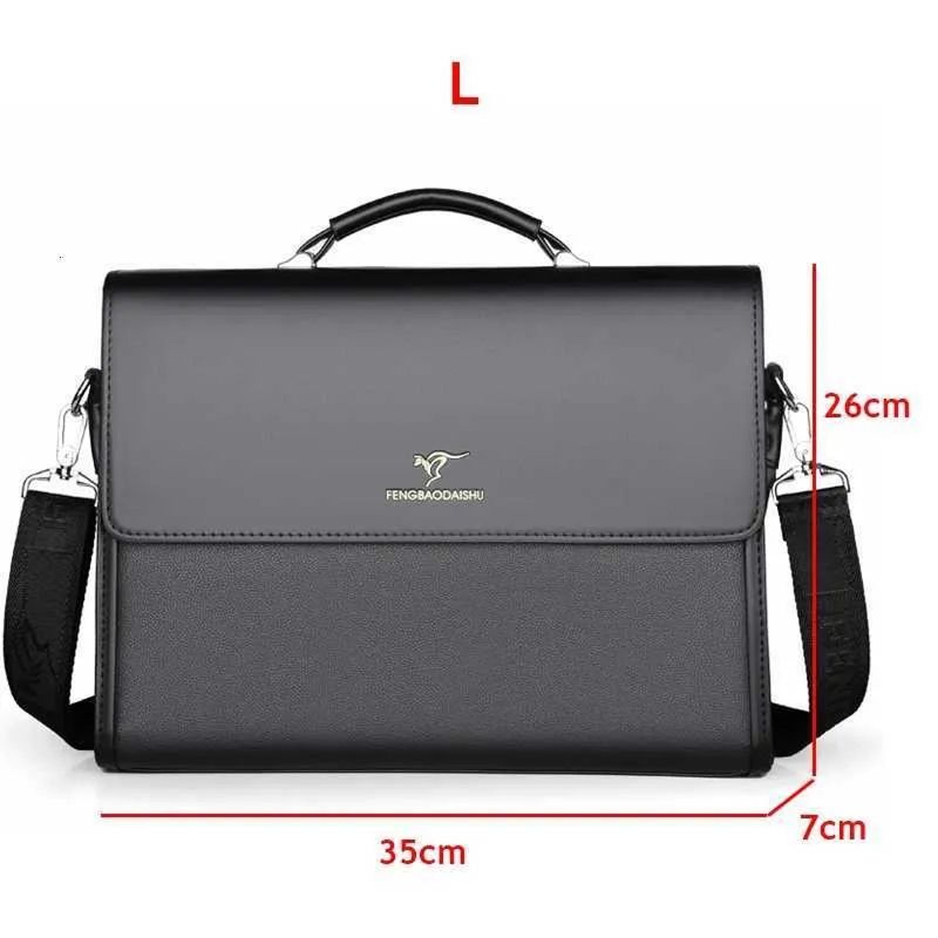 Mens Business Briefcase With Laptop Storage And Crocodile Style Design 4