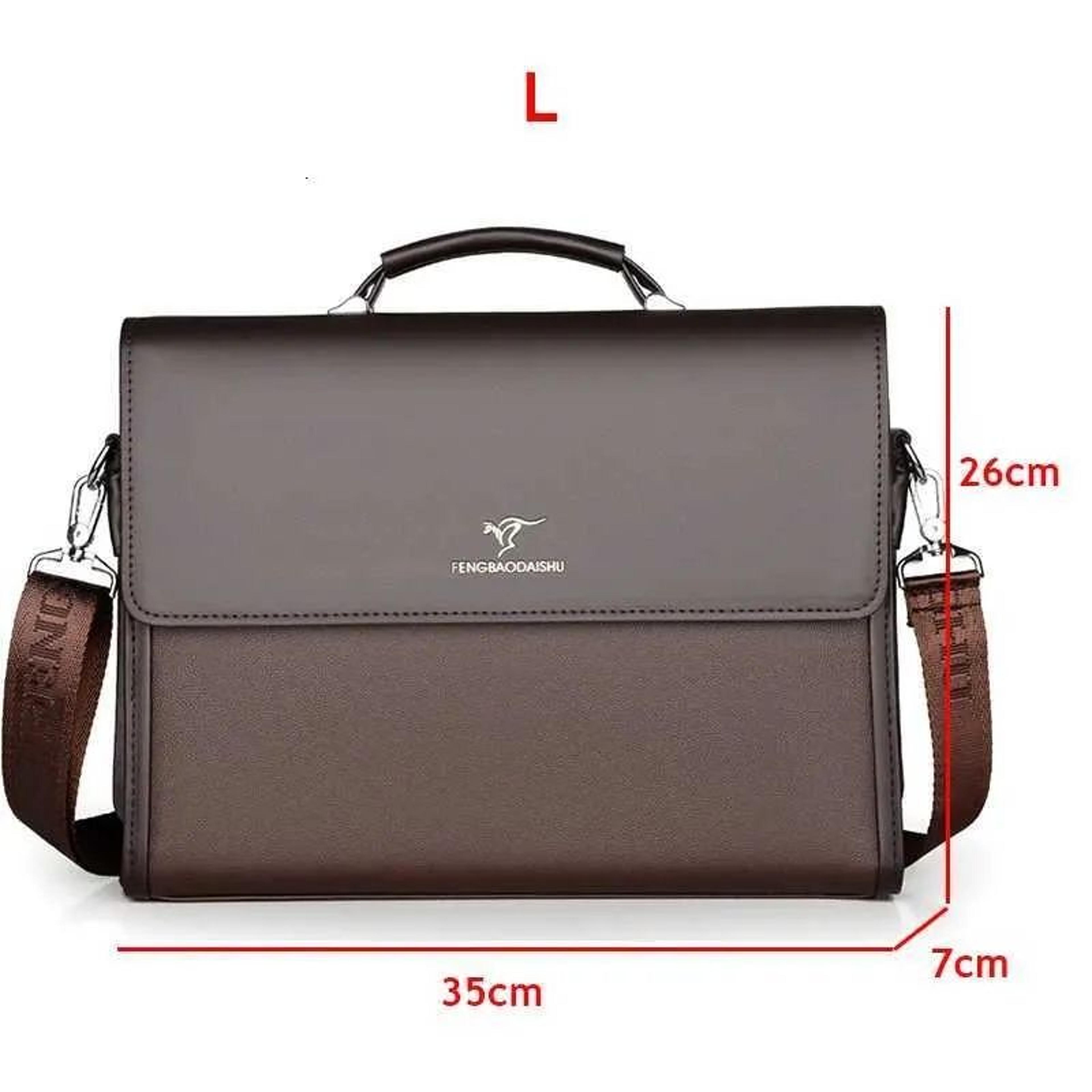 Mens Business Briefcase With Laptop Storage And Crocodile Style Design 5