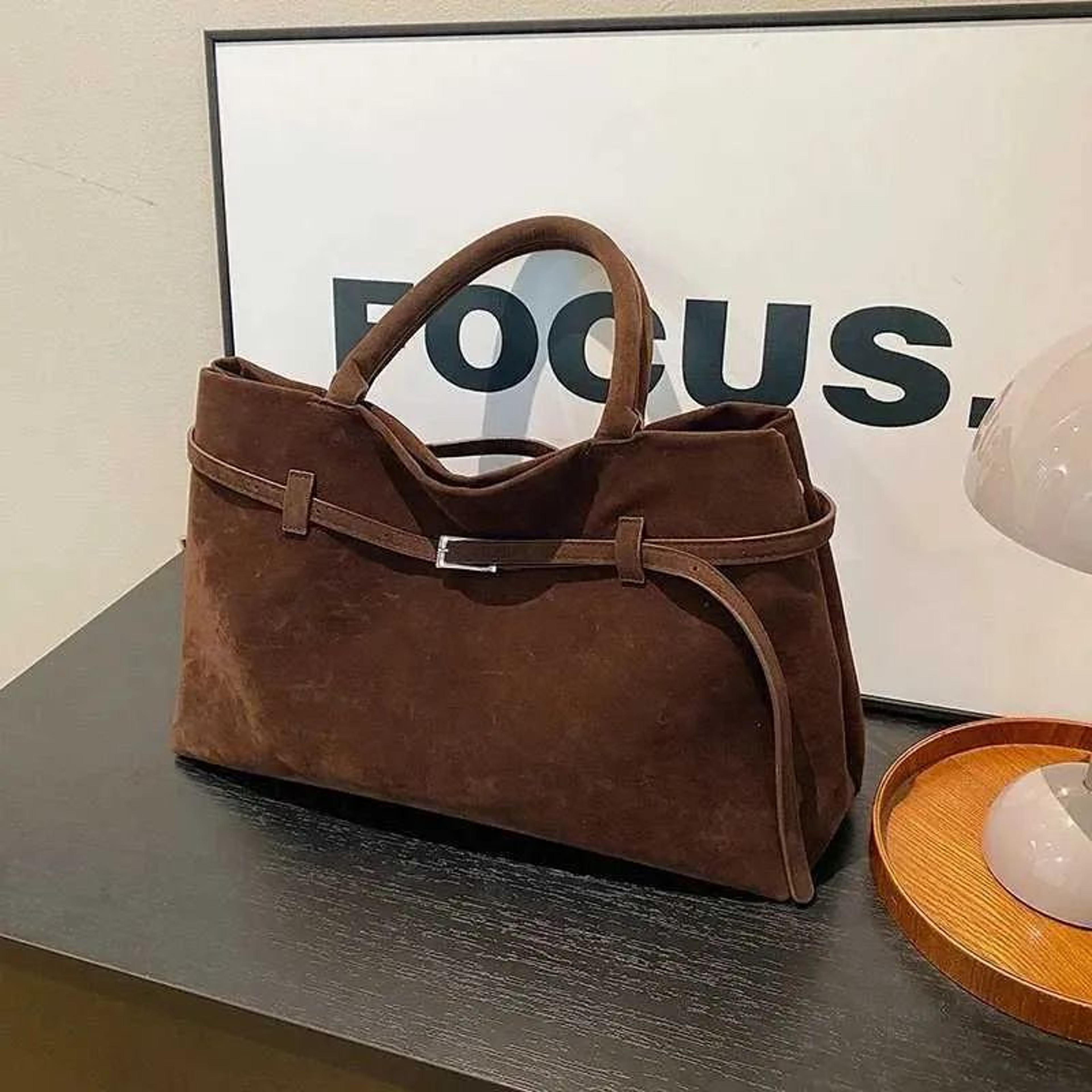 Casual Tote Bag With Matte Finish And Retro British Style Top Handle 2