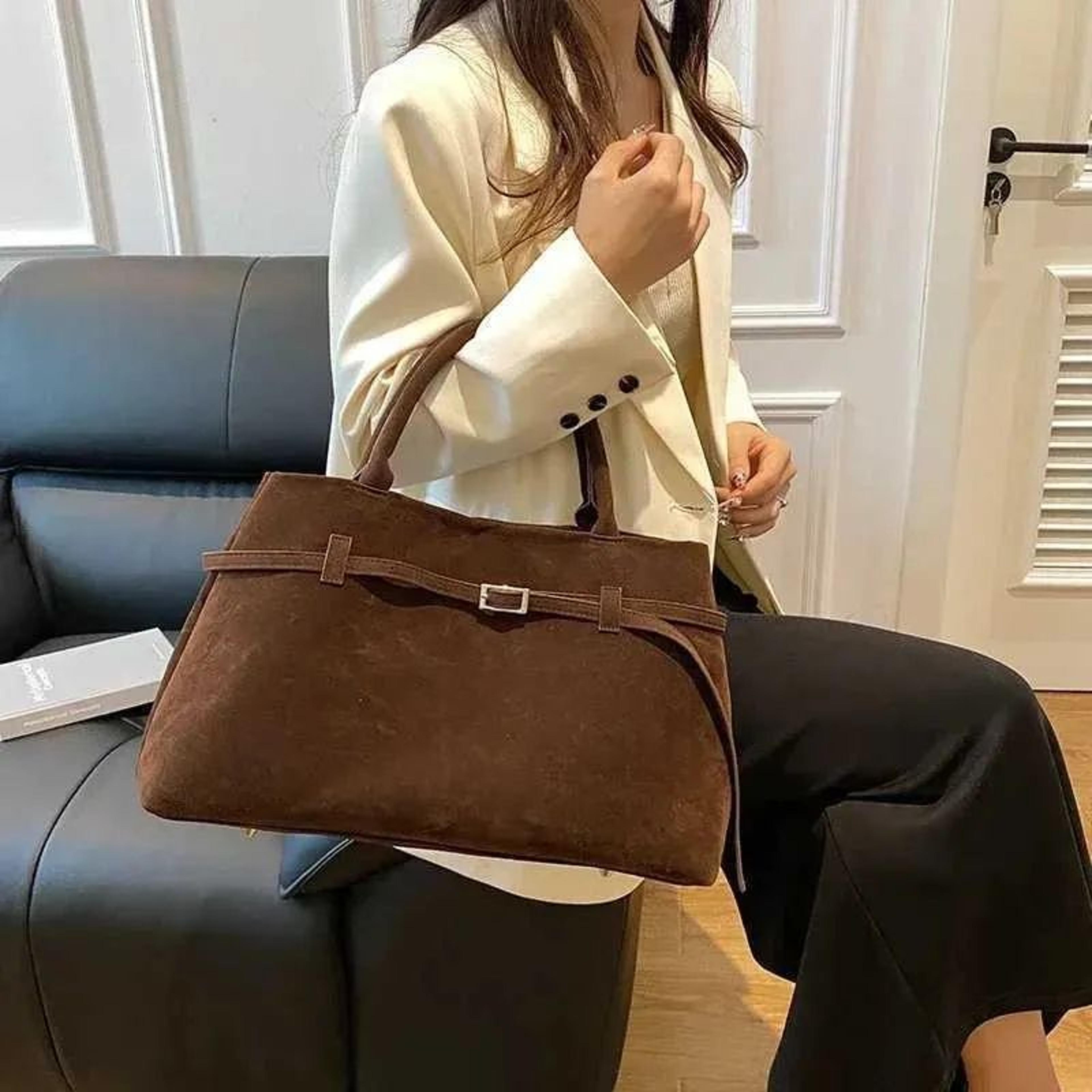 Casual Tote Bag With Matte Finish And Retro British Style Top Handle 3