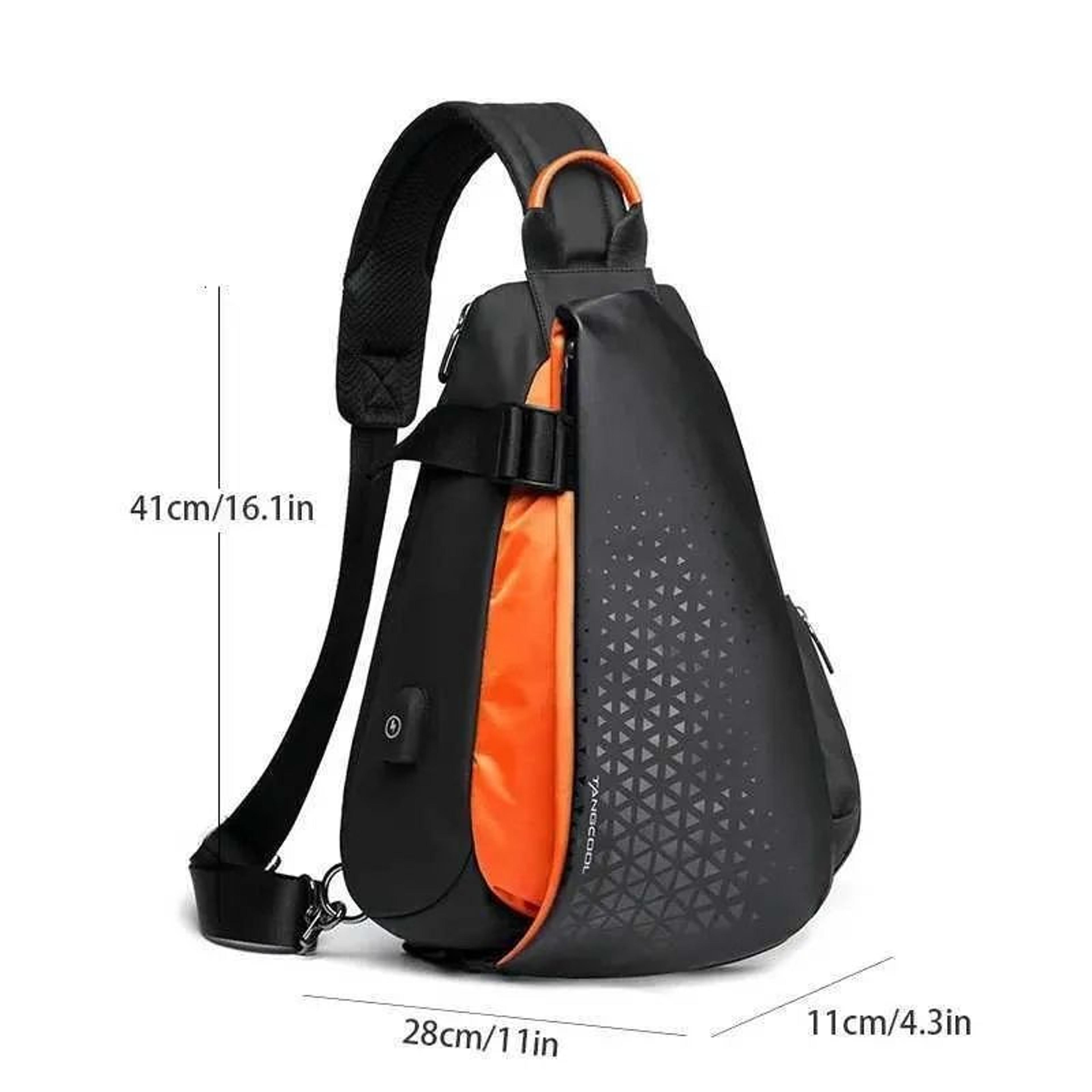 Waterproof Sling Bag With USB Charging Port And Adjustable Crossbody Strap 5