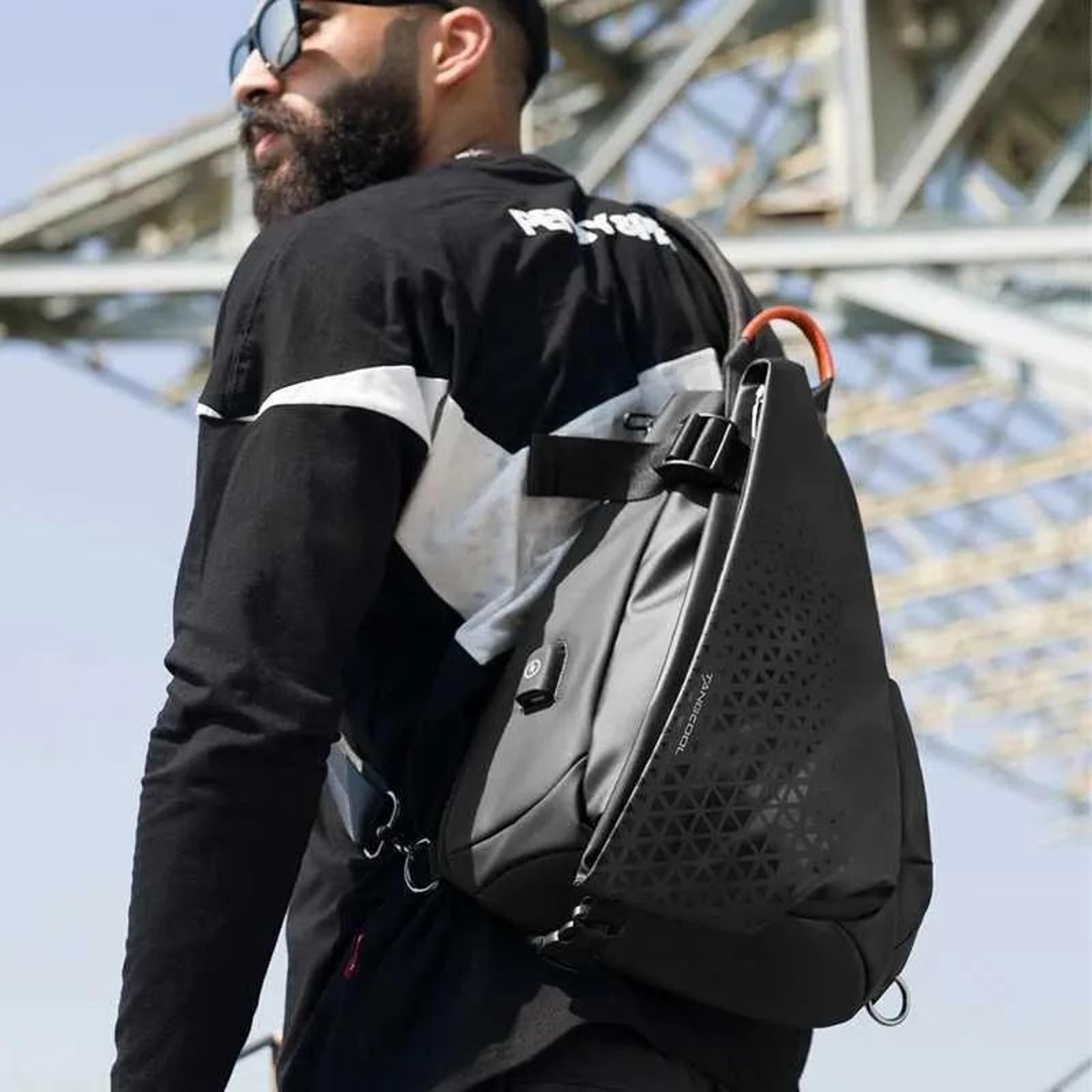 Waterproof Sling Bag With USB Charging Port And Adjustable Crossbody Strap 1