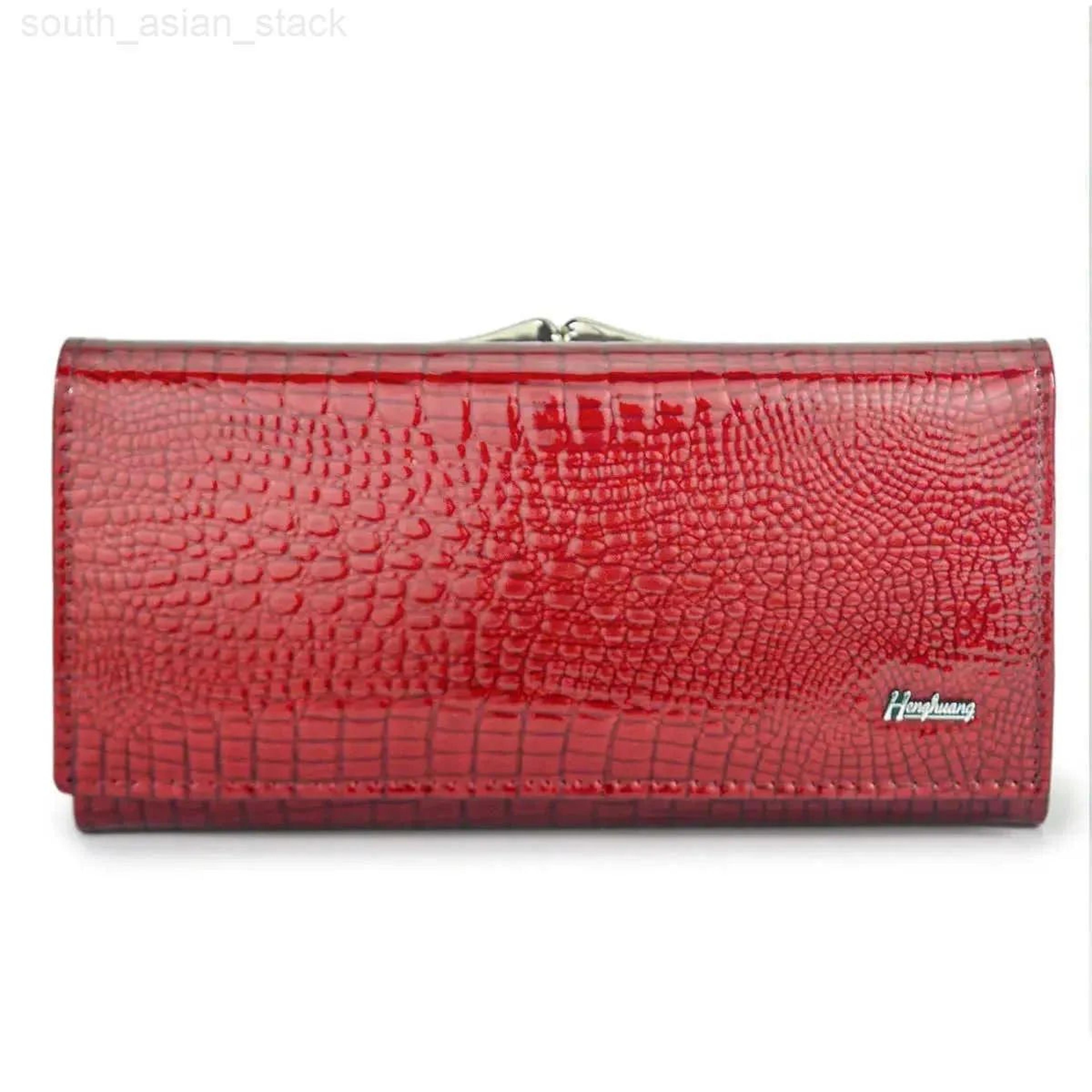 Womens Long Clutch Wallet With Zipper Closure And Elegant Formal Style 6