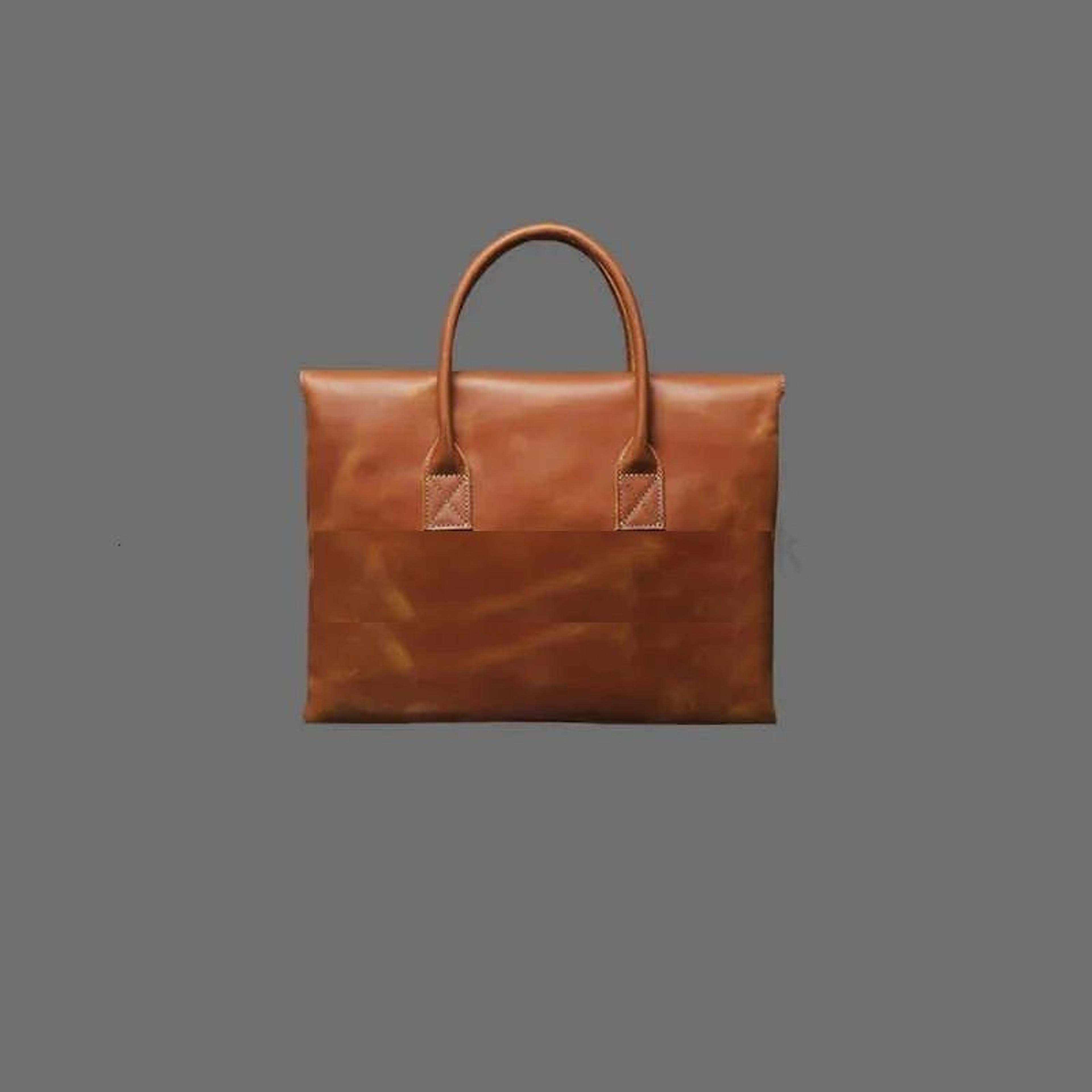 Mens Genuine Leather Briefcase Vintage Business Laptop Messenger Shoulder Bag 5