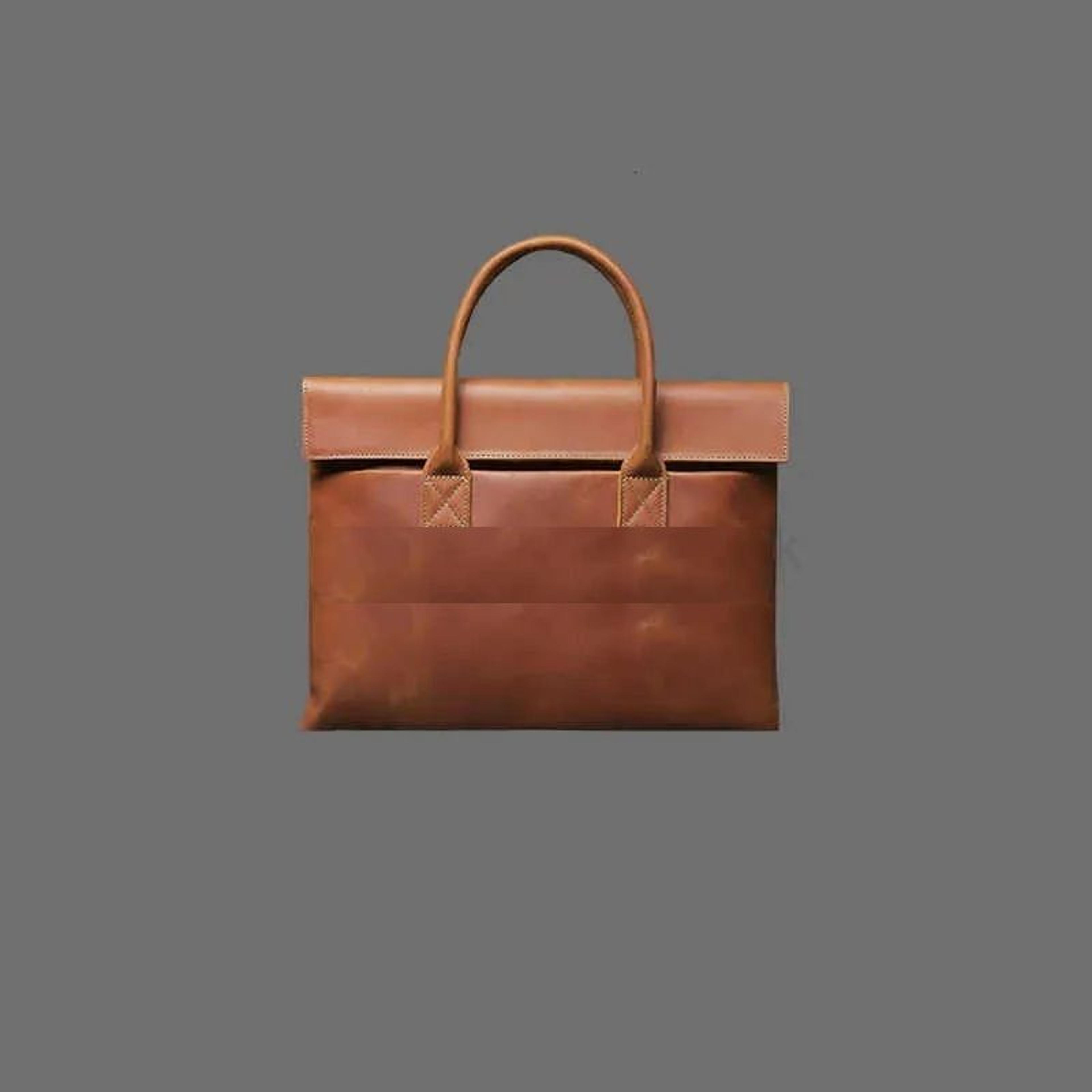 Mens Genuine Leather Briefcase Vintage Business Laptop Messenger Shoulder Bag 3
