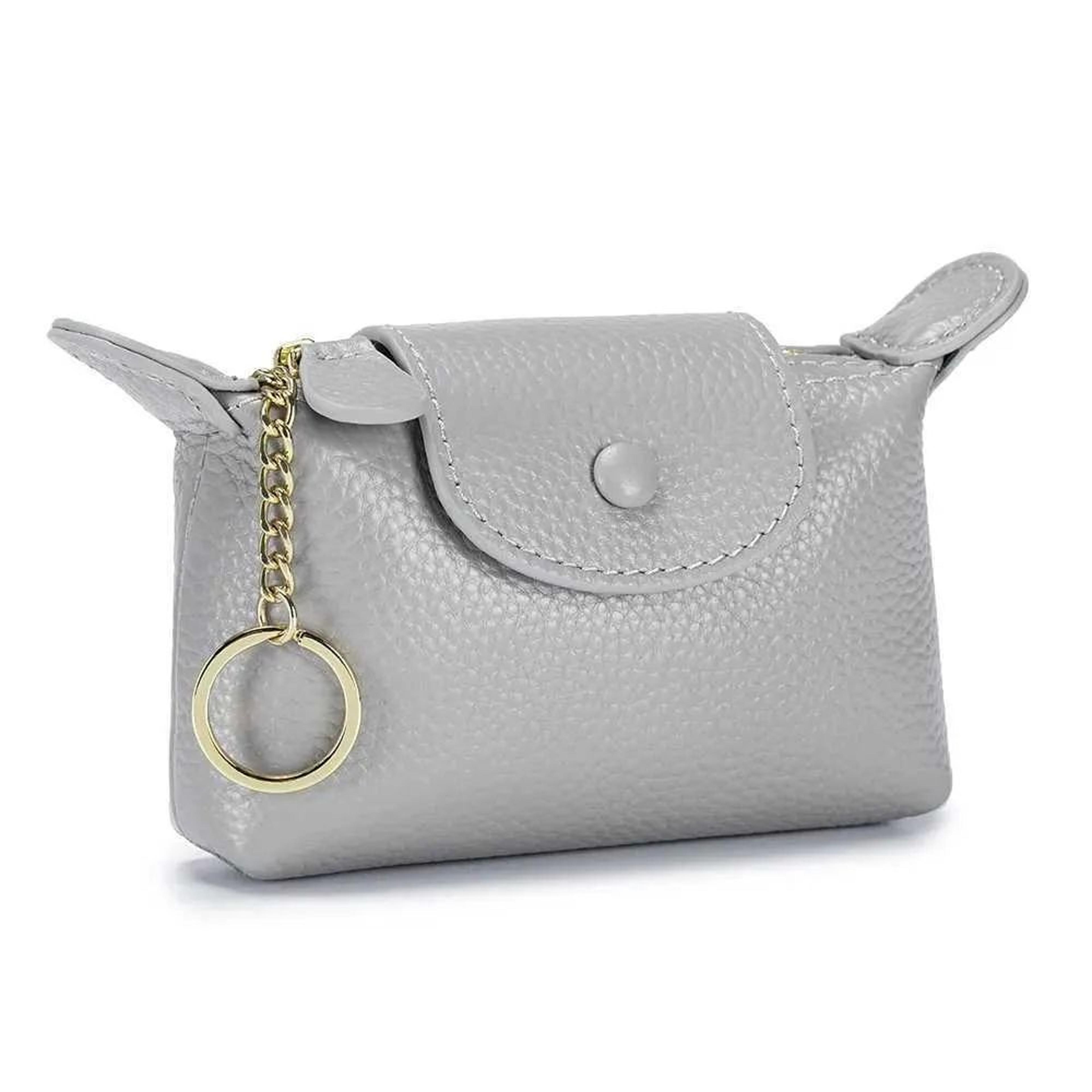 Mens Compact Coin Wallet With Zipper Closure And Mini Card Holder Design 5