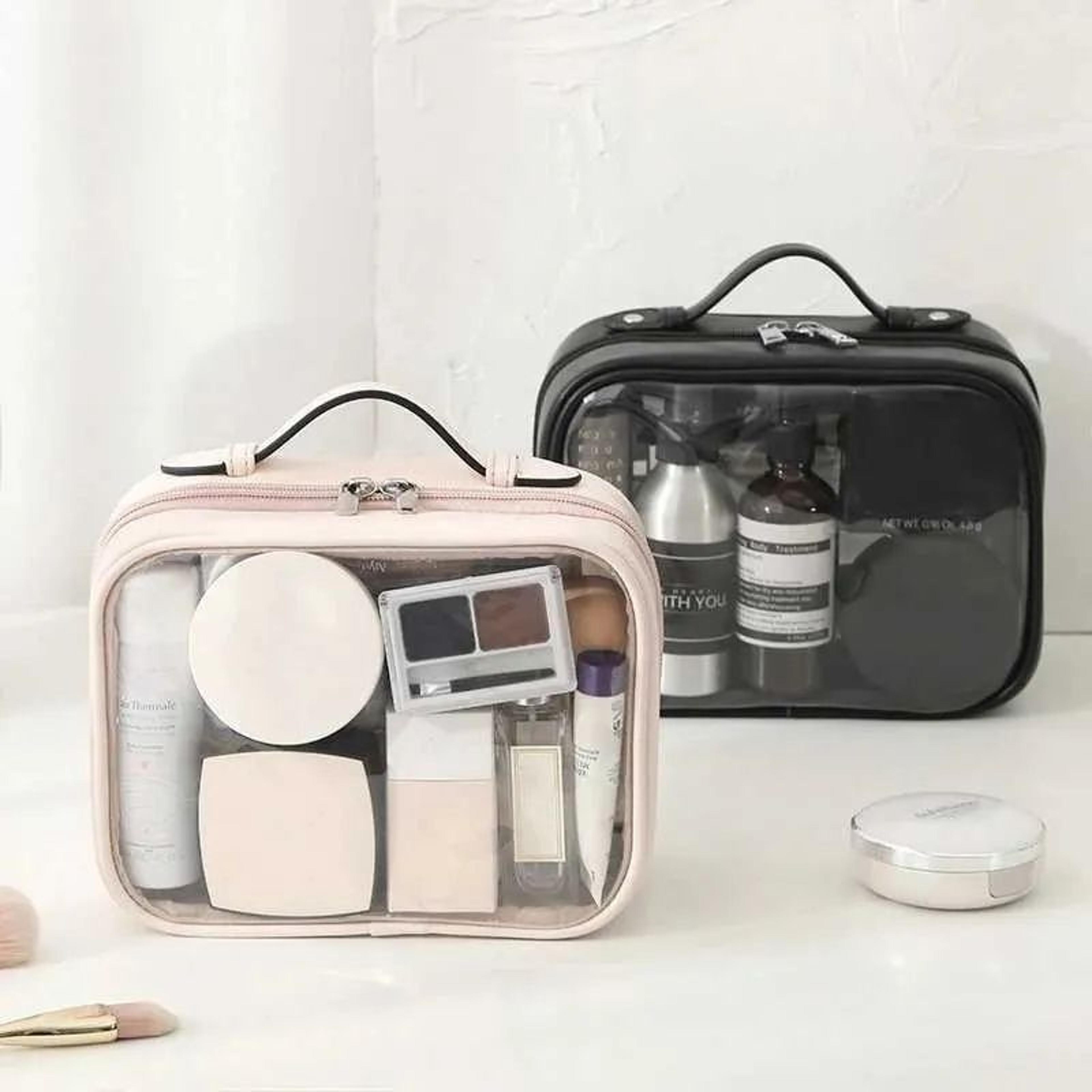 Waterproof Aluminum Makeup Bag With Double Layer Cosmetic Storage For Travel 2