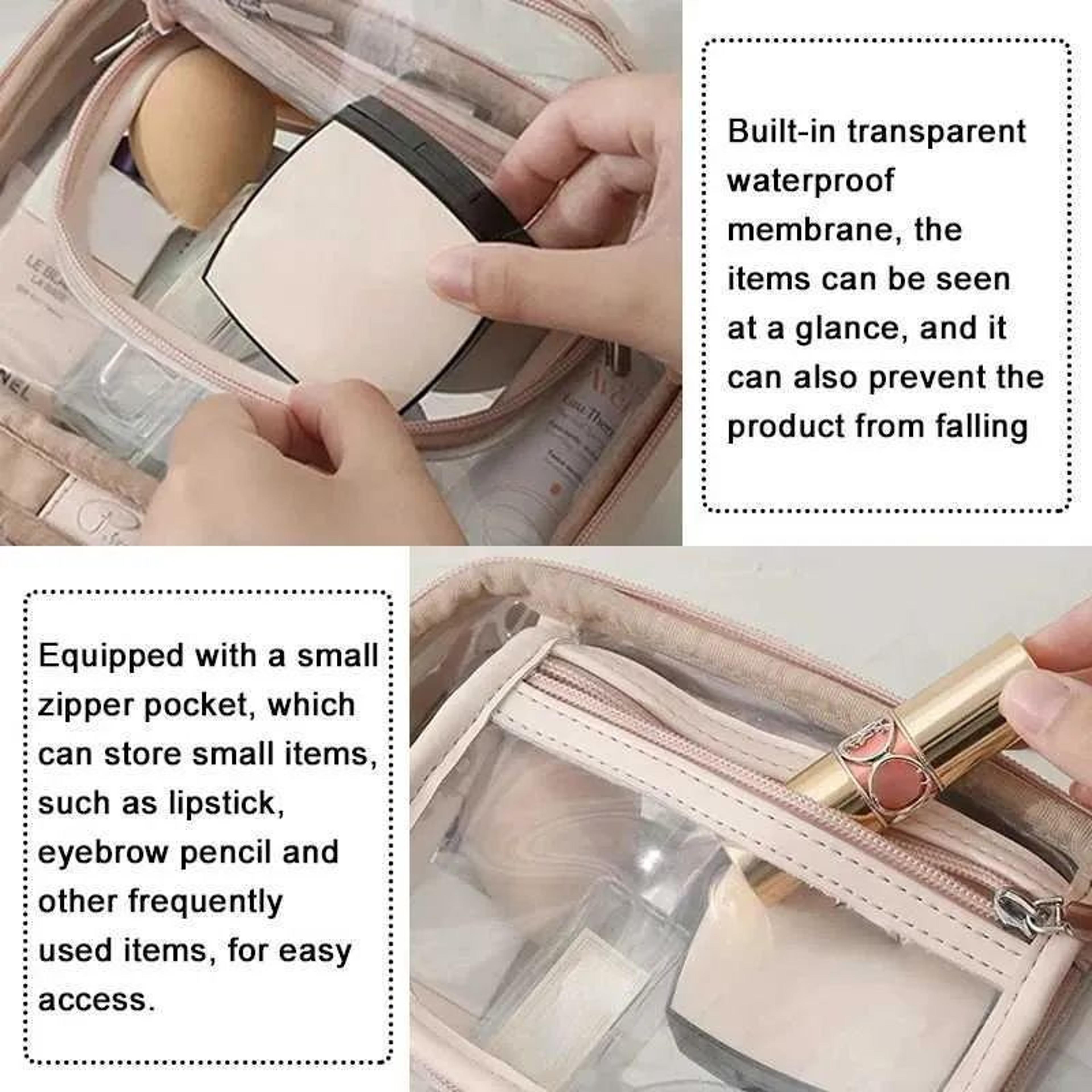 Waterproof Aluminum Makeup Bag With Double Layer Cosmetic Storage For Travel 4