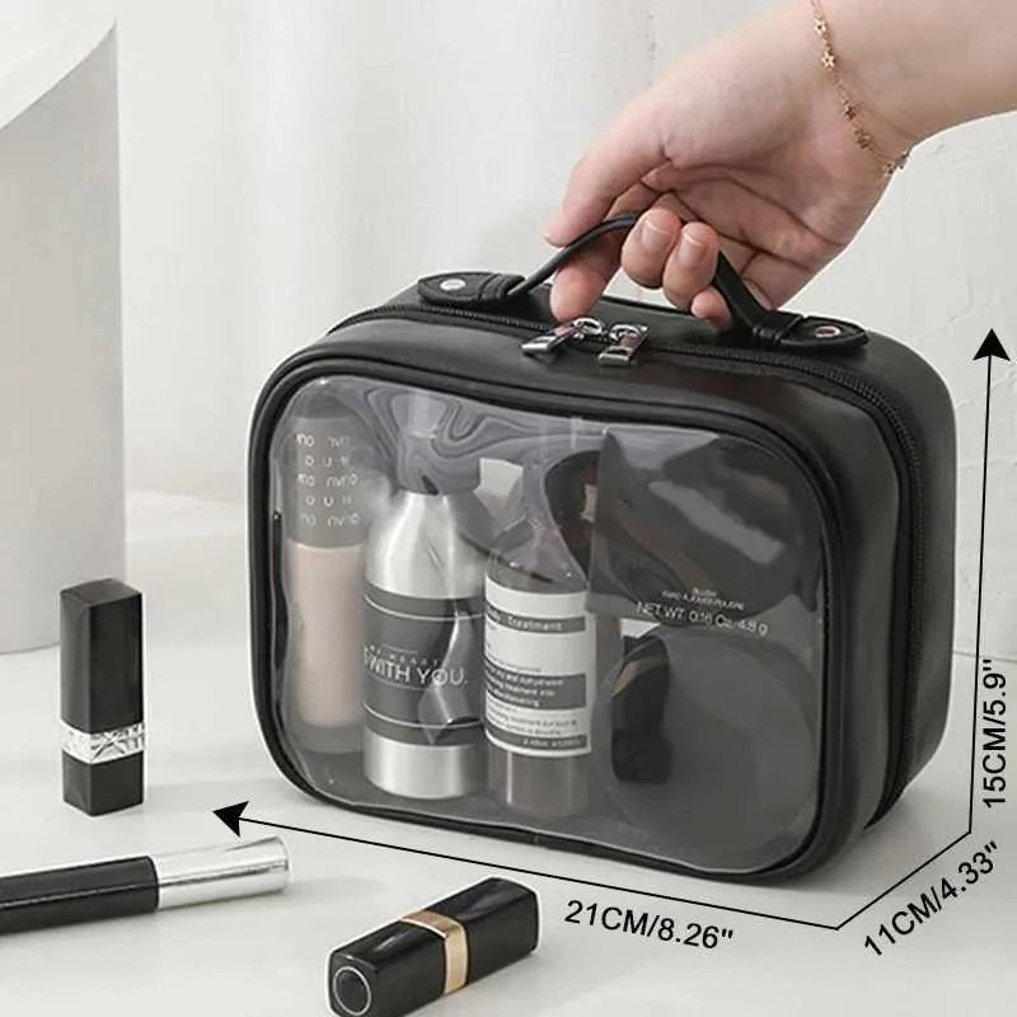 Waterproof Aluminum Makeup Bag With Double Layer Cosmetic Storage For Travel 5