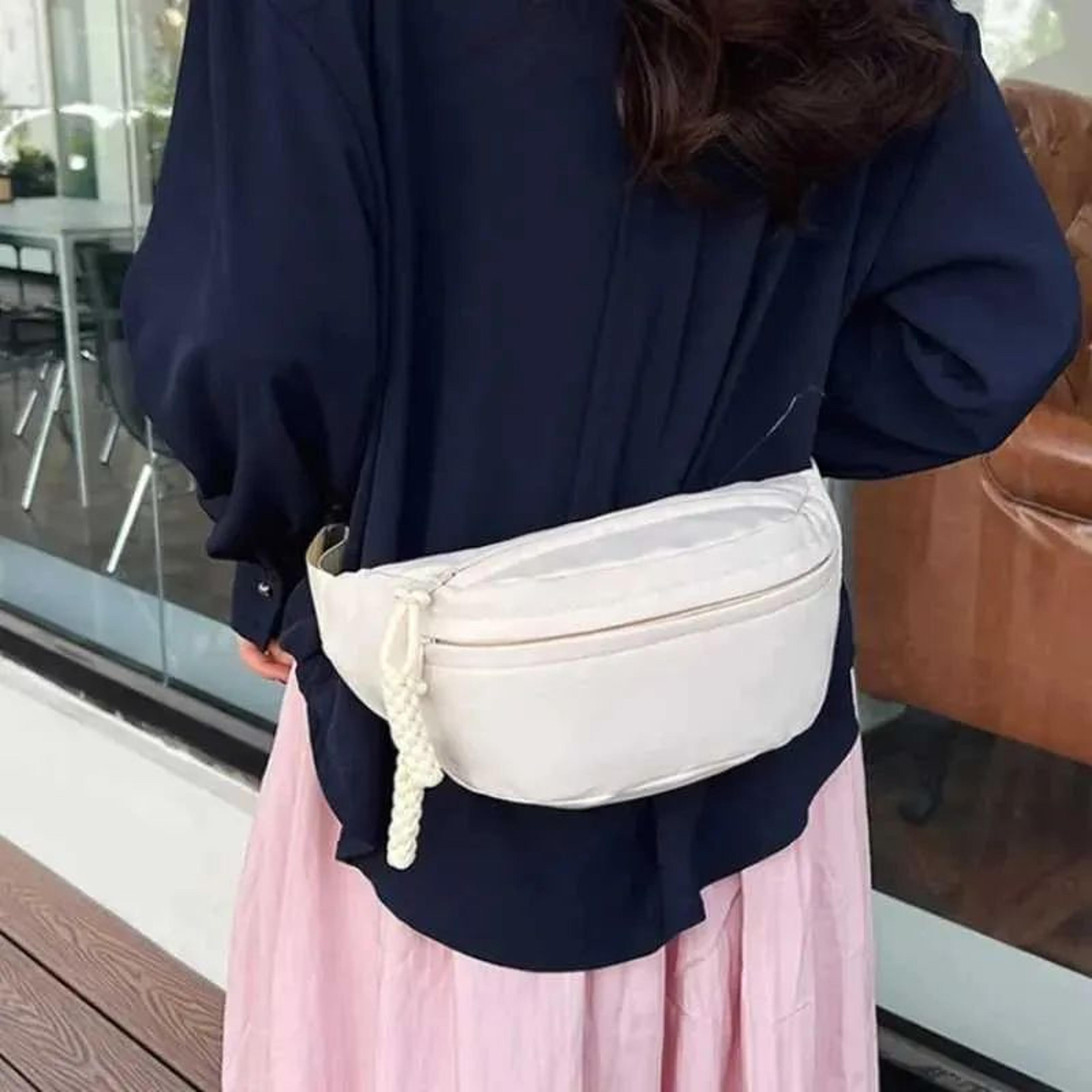 Crescent Crossbody Bag Lightweight Solid Color Sports Waist Bag 2