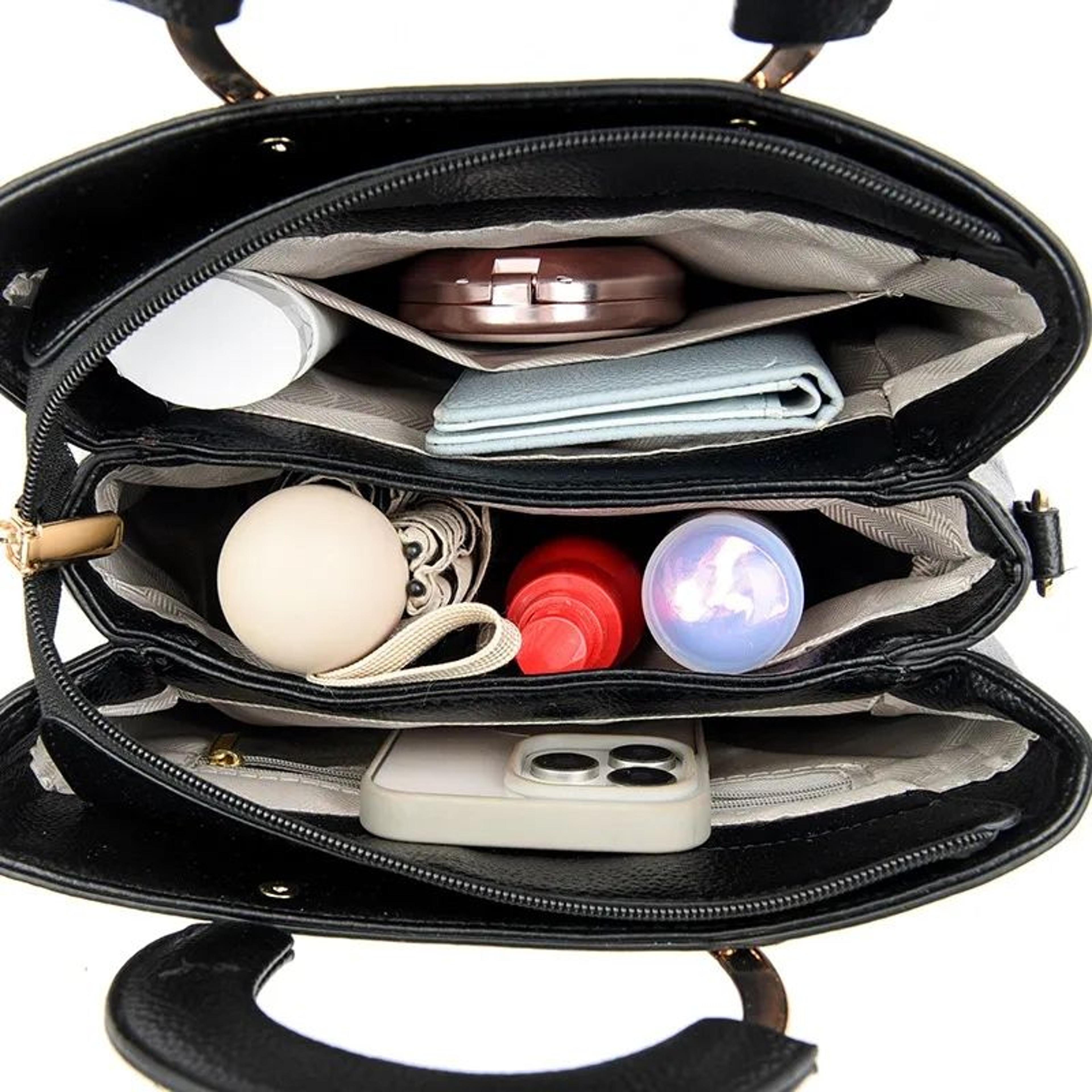 PU Leather Shoulder Bag With Zipper Closure And Casual Style 2