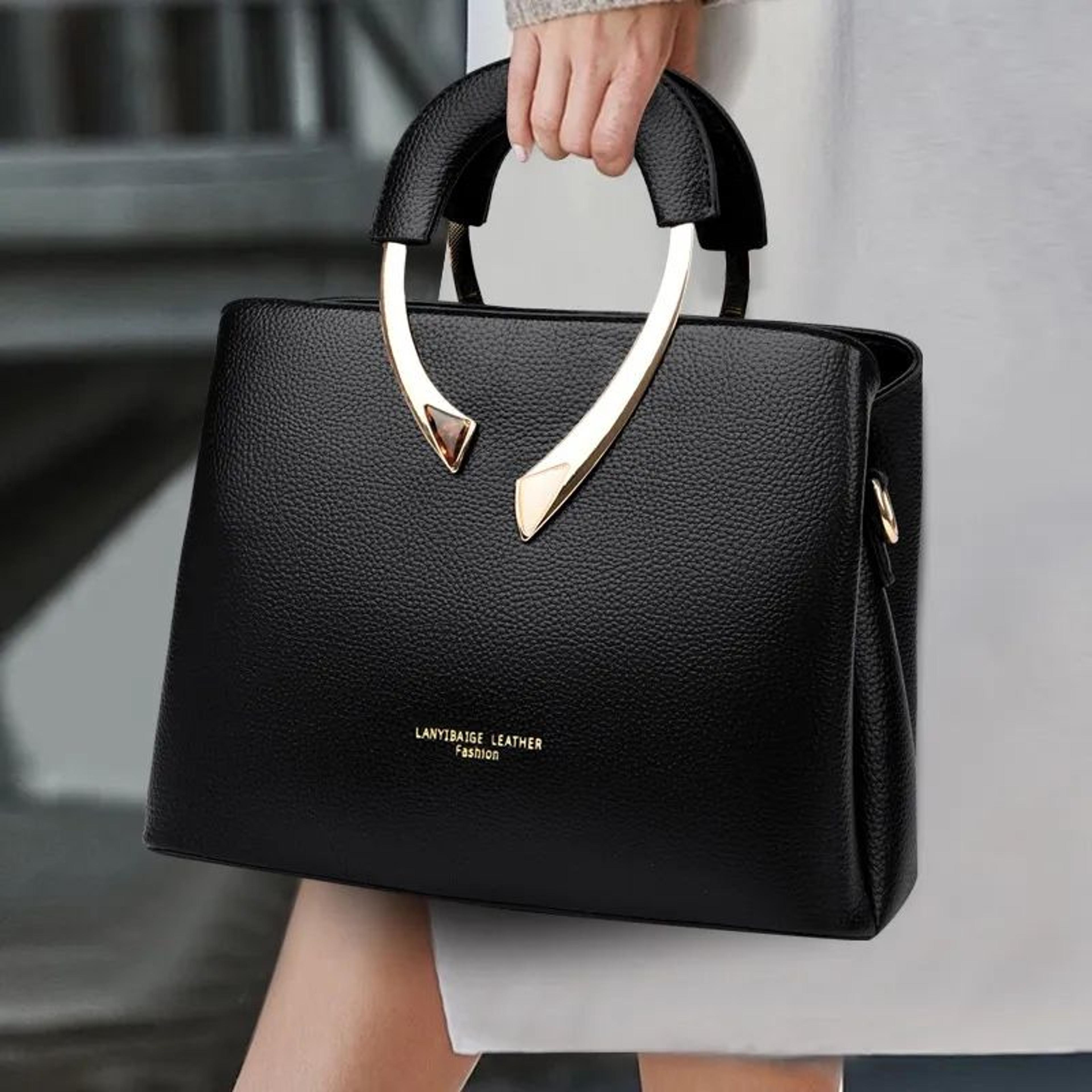 PU Leather Shoulder Bag With Zipper Closure And Casual Style 1
