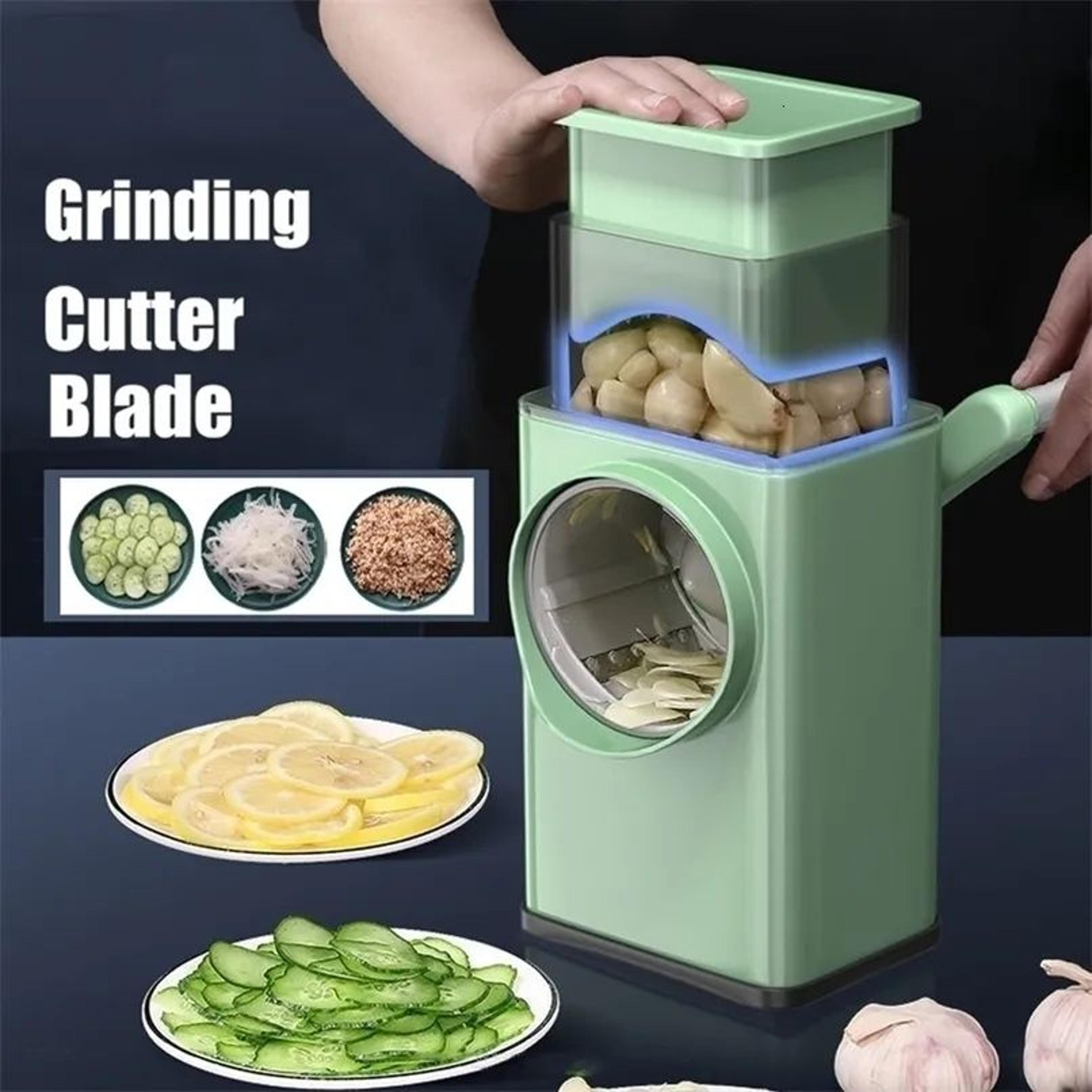 Manual Vegetable Slicer And Rotary Grater With Stainless Steel Blades 1