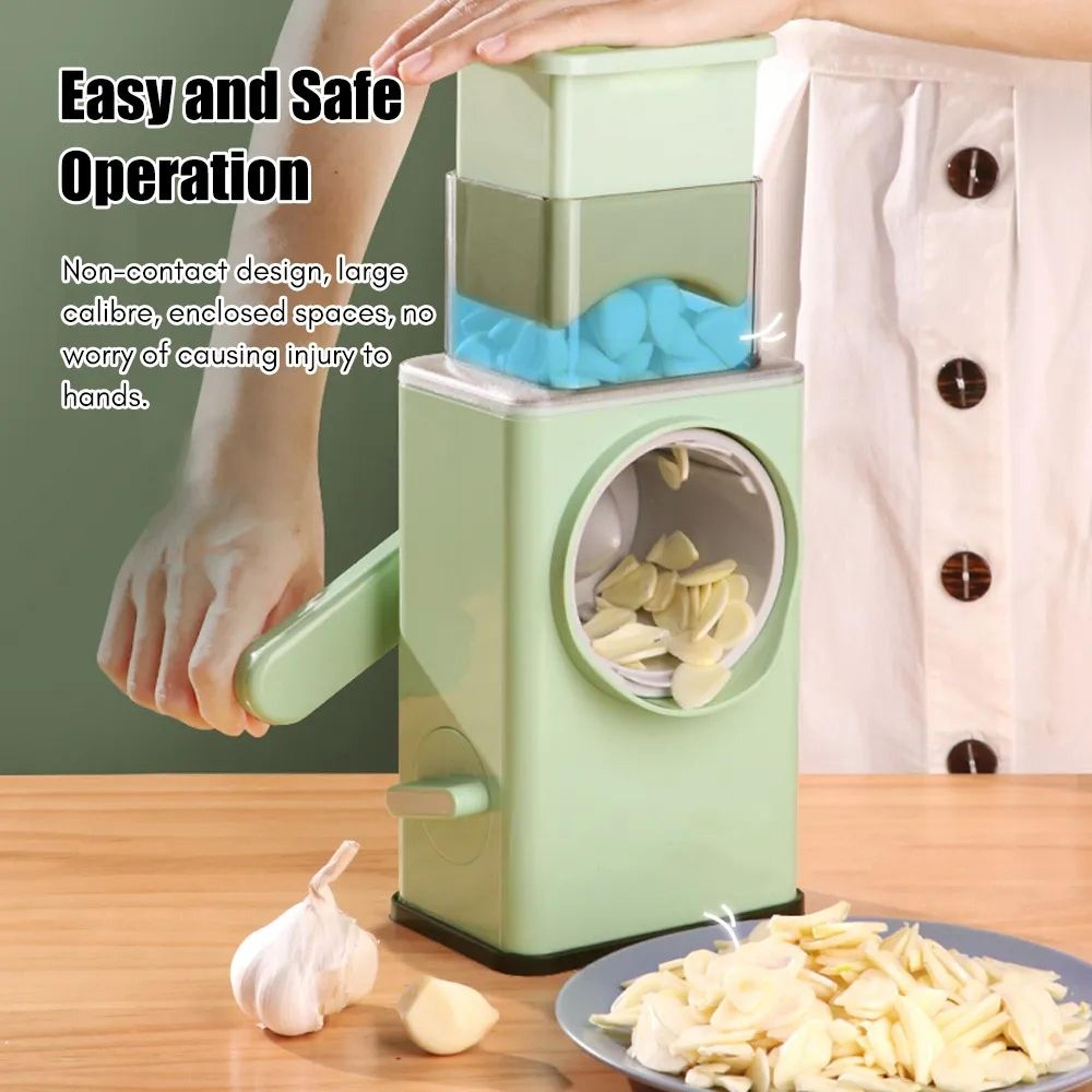 Manual Vegetable Slicer And Rotary Grater With Stainless Steel Blades 2