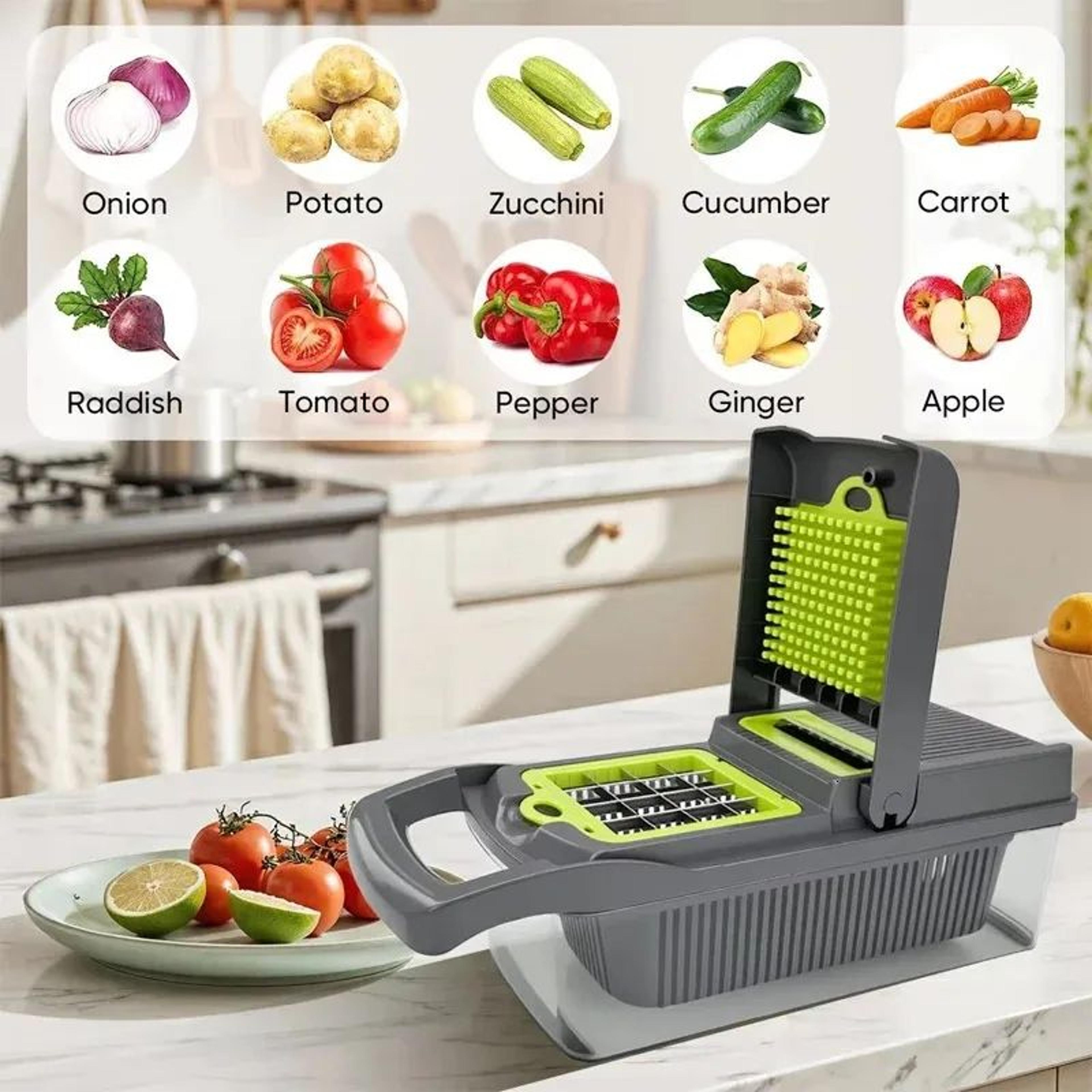 Vegetable Chopper Set With Onion Dicer Slicer Grater And Shredder 3