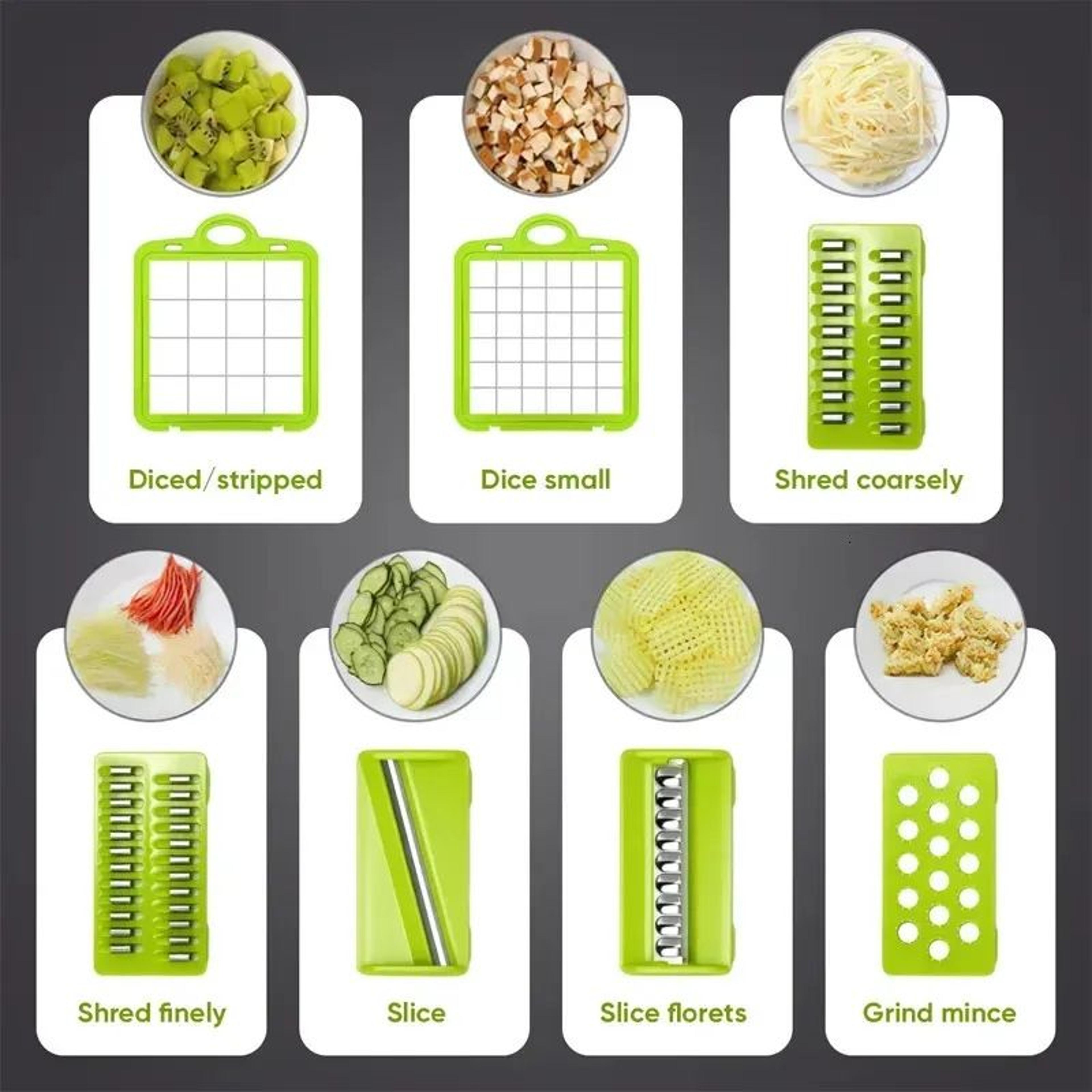 Vegetable Chopper Set With Onion Dicer Slicer Grater And Shredder 4