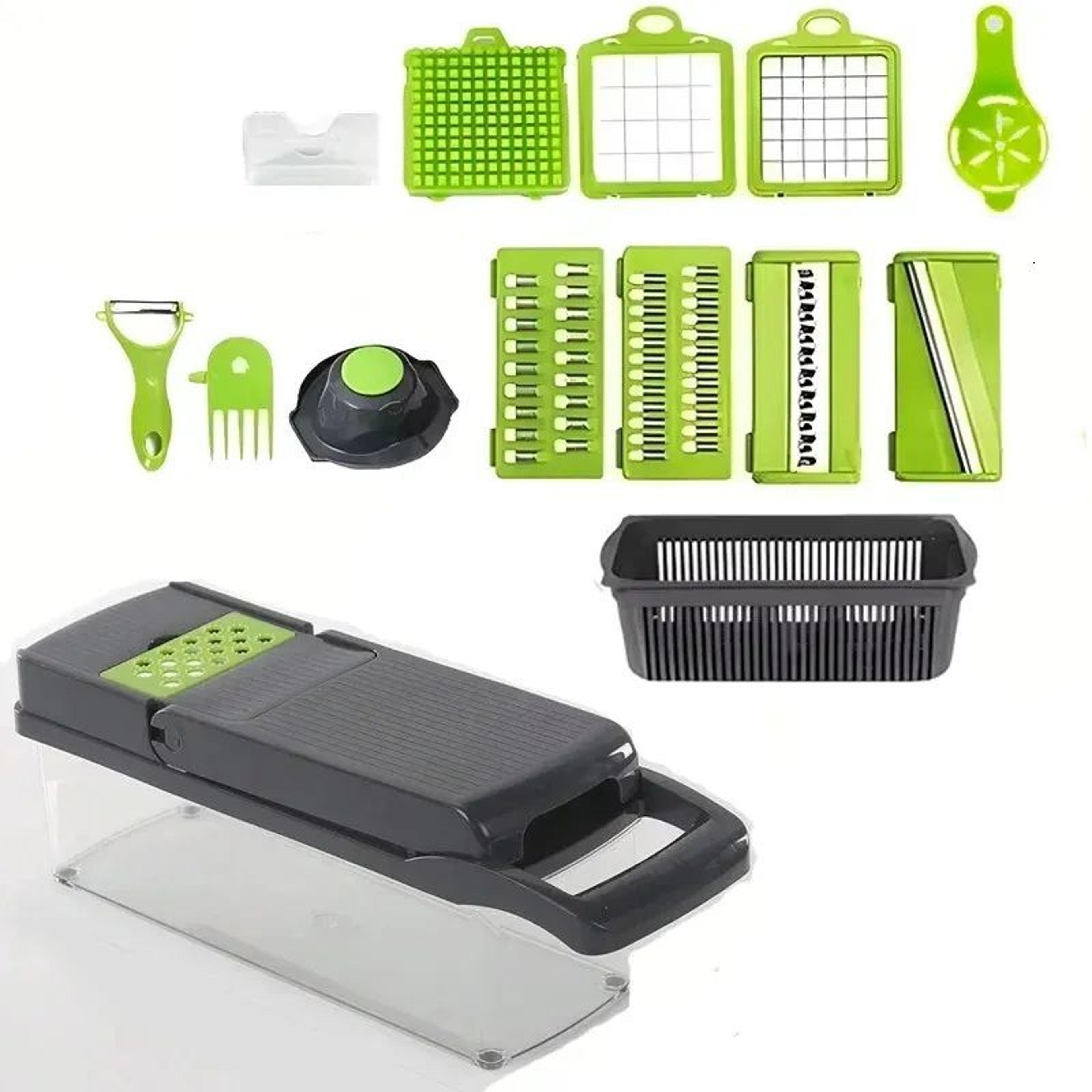 vegetable chopper set with onion dicer slicer grater and shredder