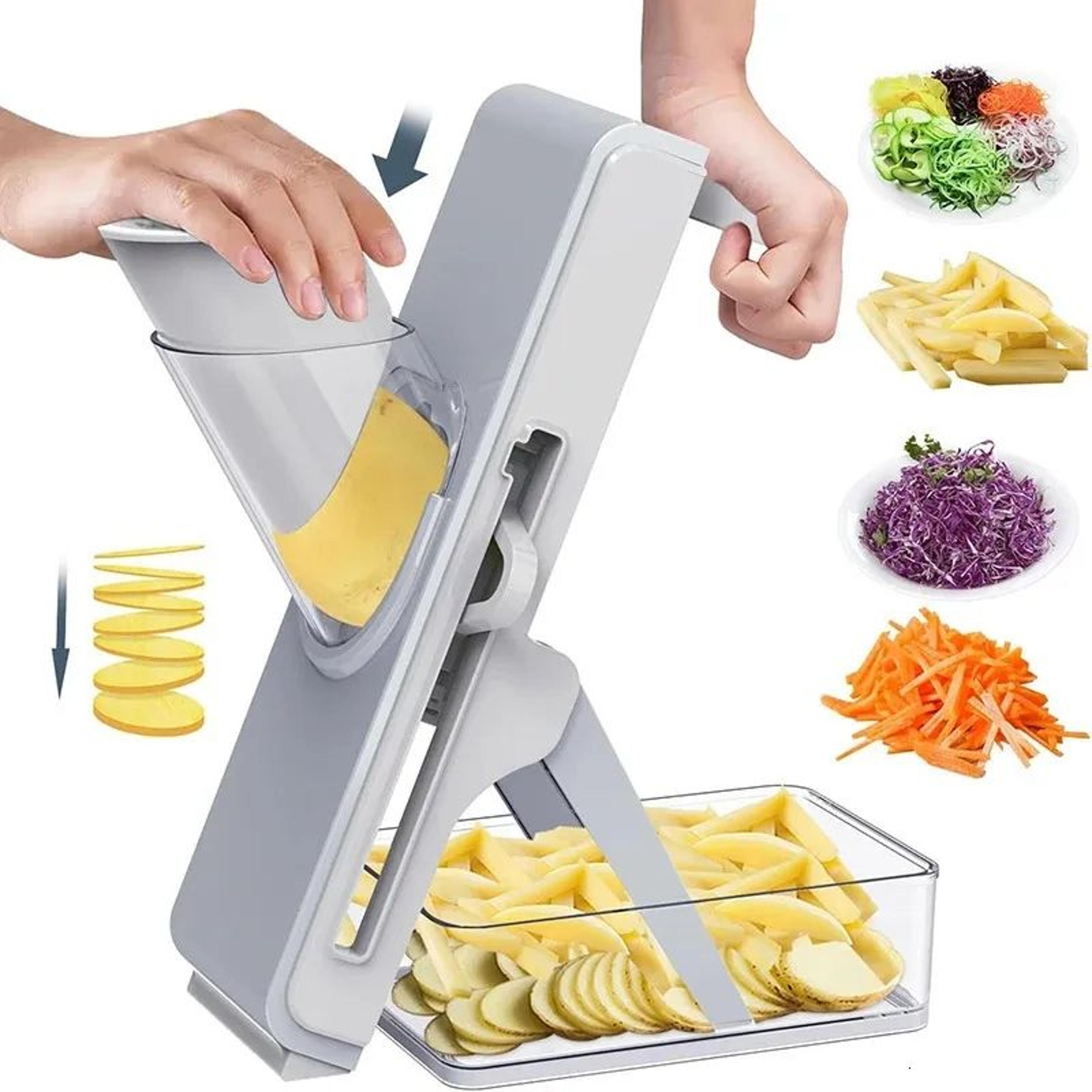 Multifunction Vegetable Slicer With Stainless Steel Blades And Non Slip Base 1