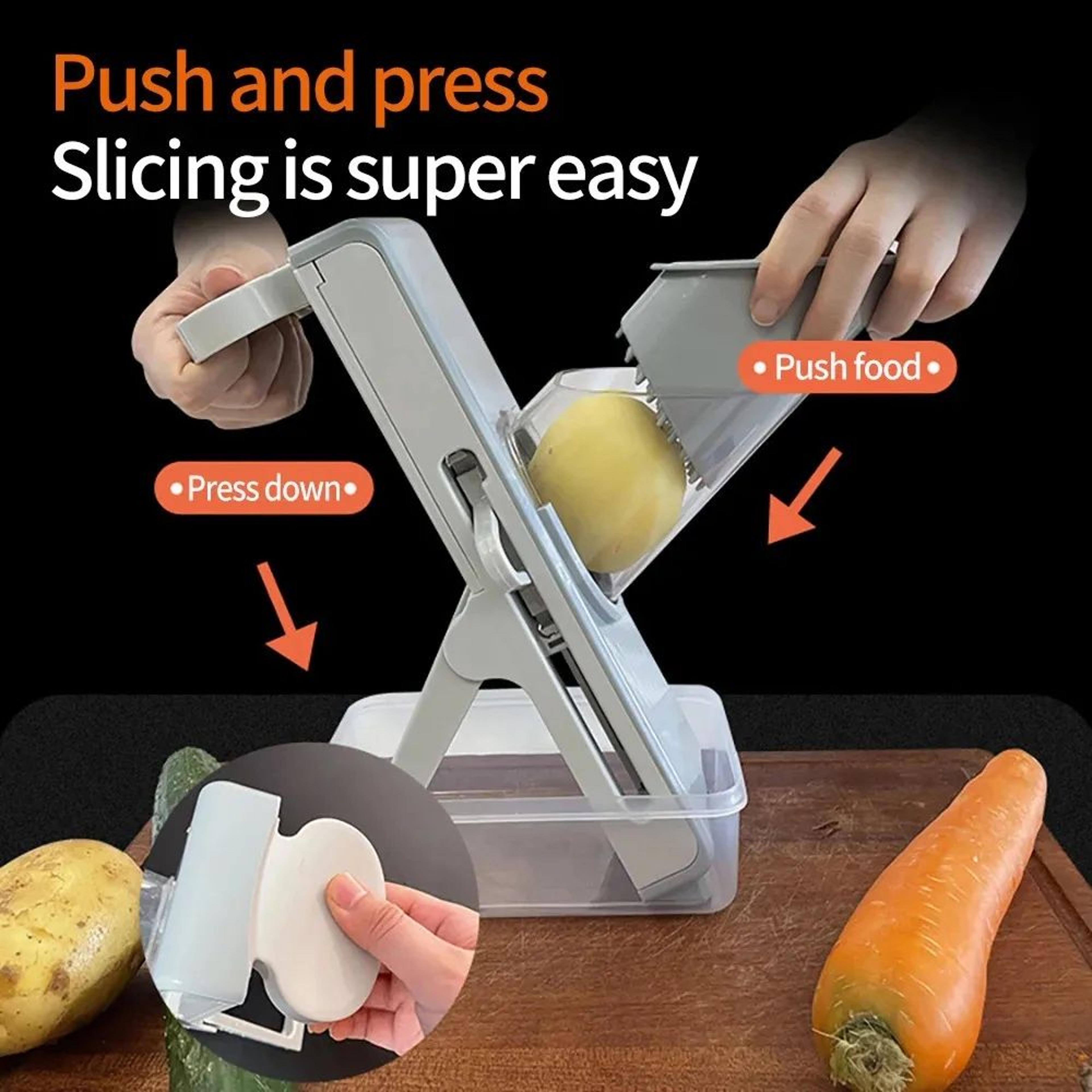 Vegetable Slicer And Chopper With Stainless Steel Blades 3
