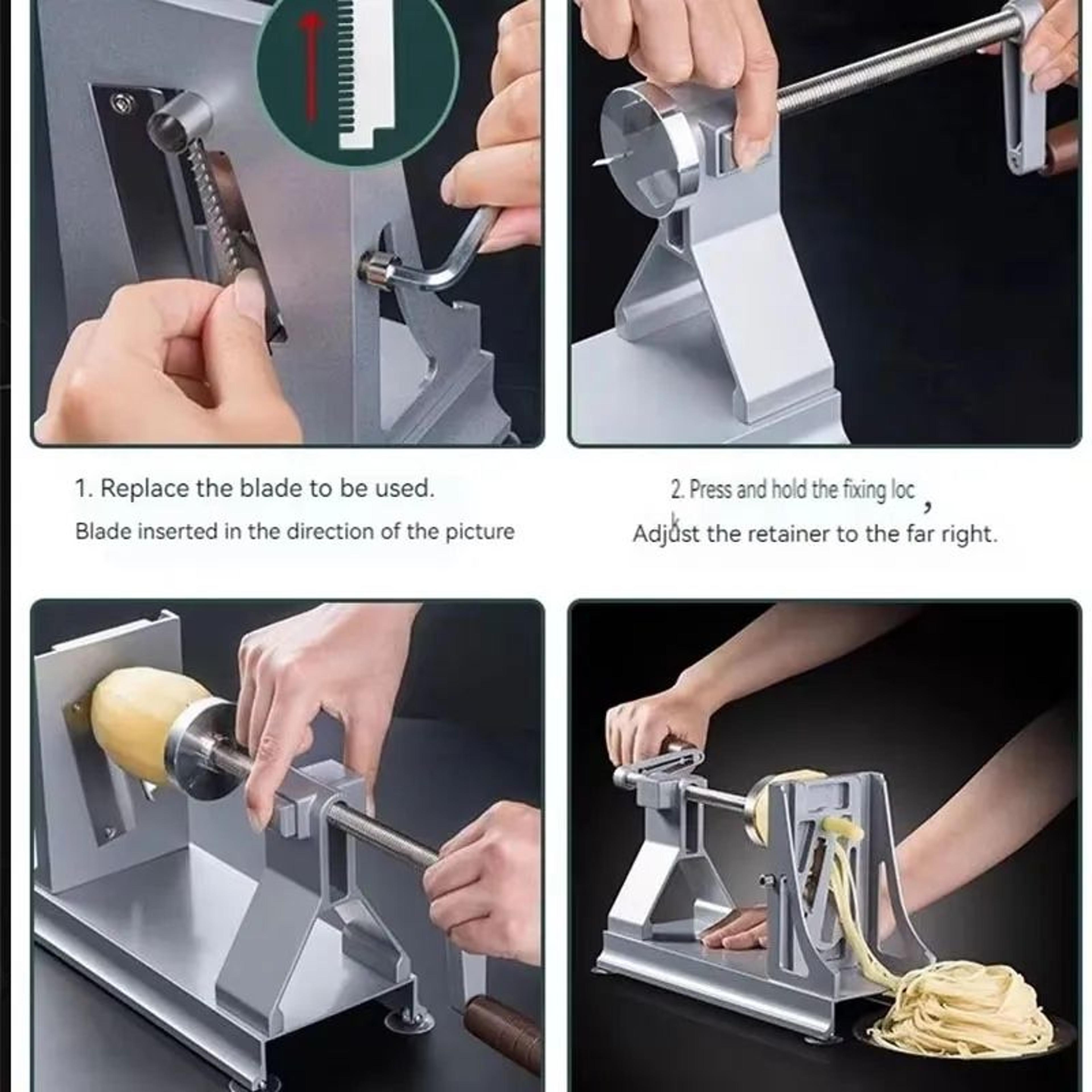 Stainless Steel Vegetable Chopper Spiralizer And Slicer With Blade Sizes 4