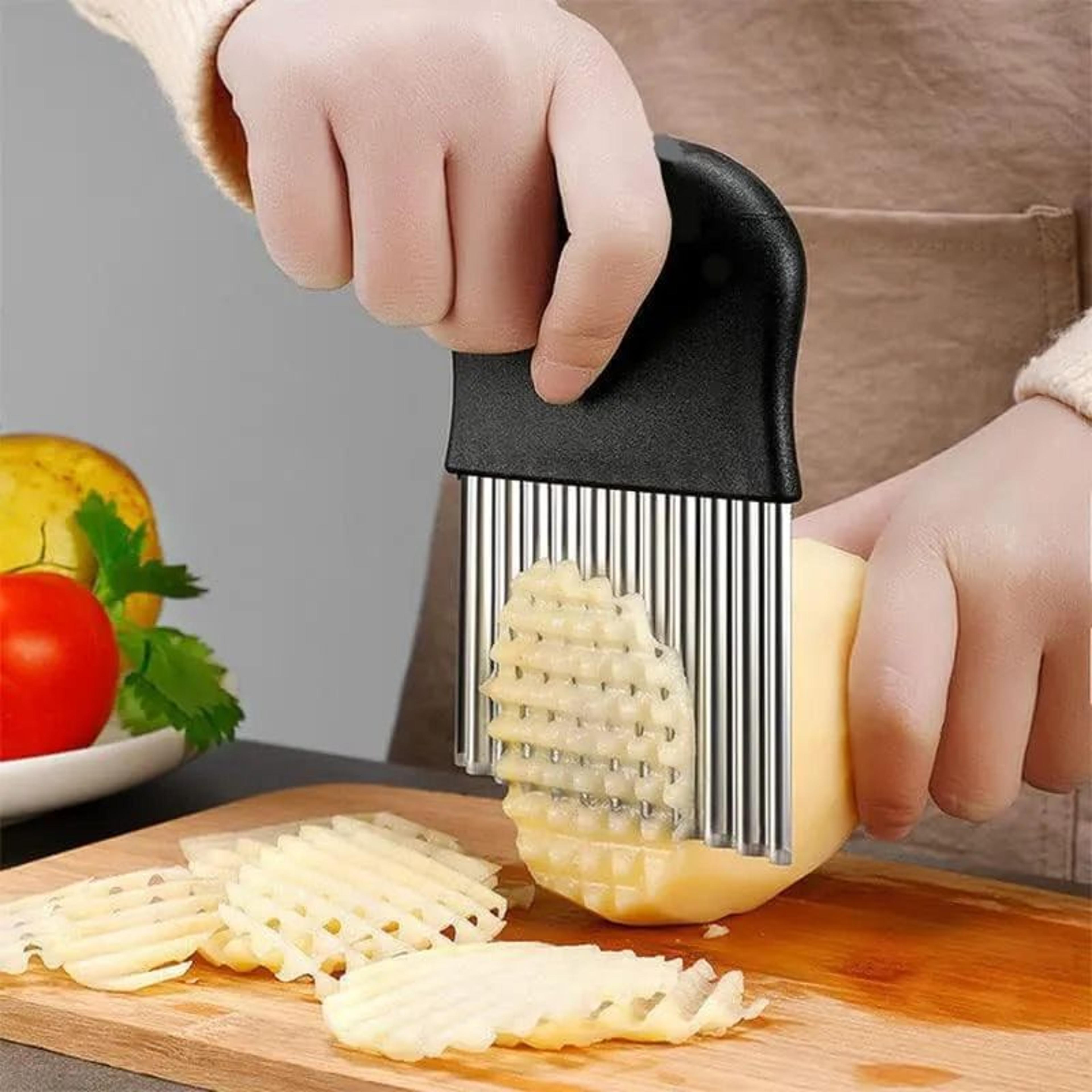 Stainless Steel Crinkle Potato Slicer And Vegetable Cutter For Kitchen 1