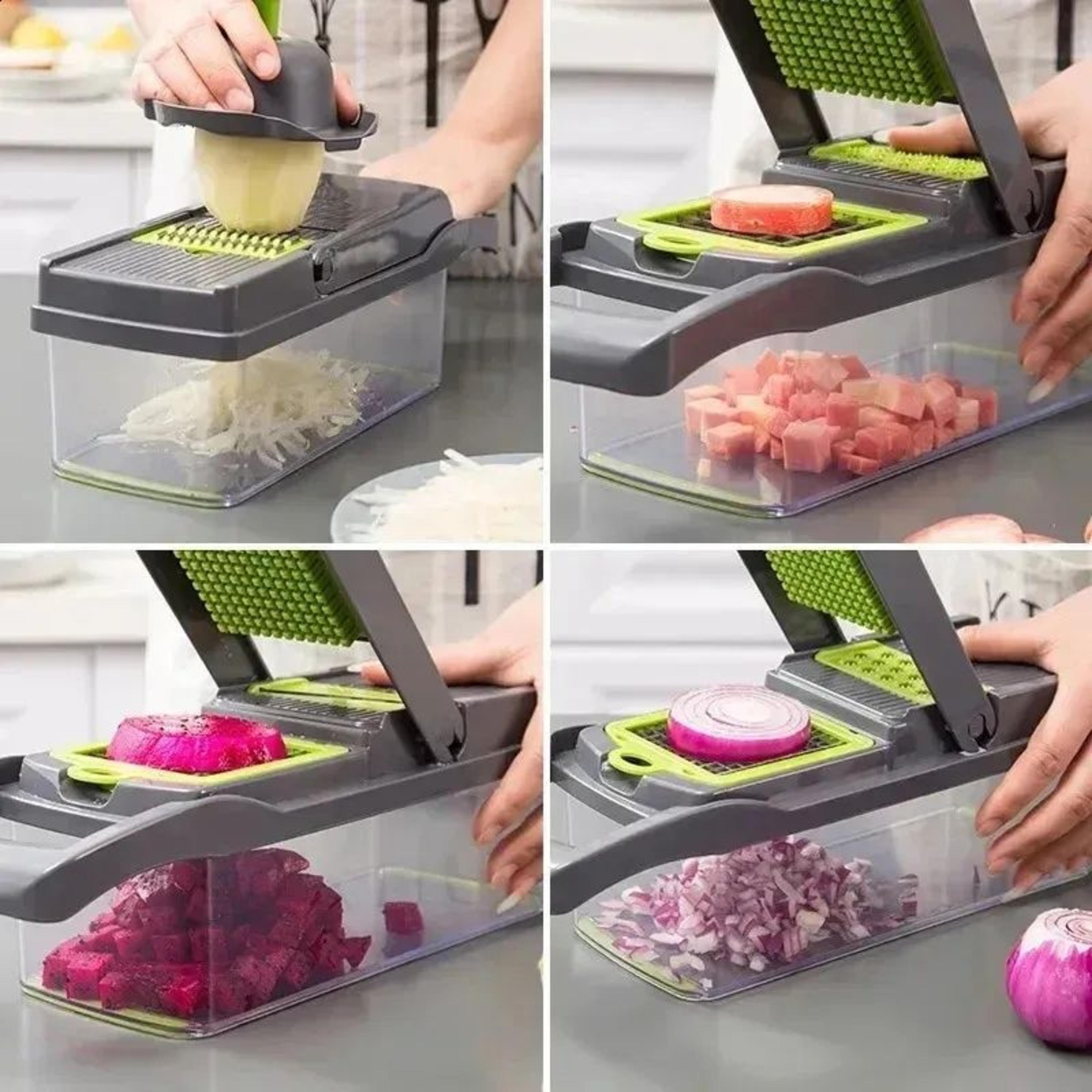 Vegetable Chopper And Slicer With Stainless Steel Blades 2