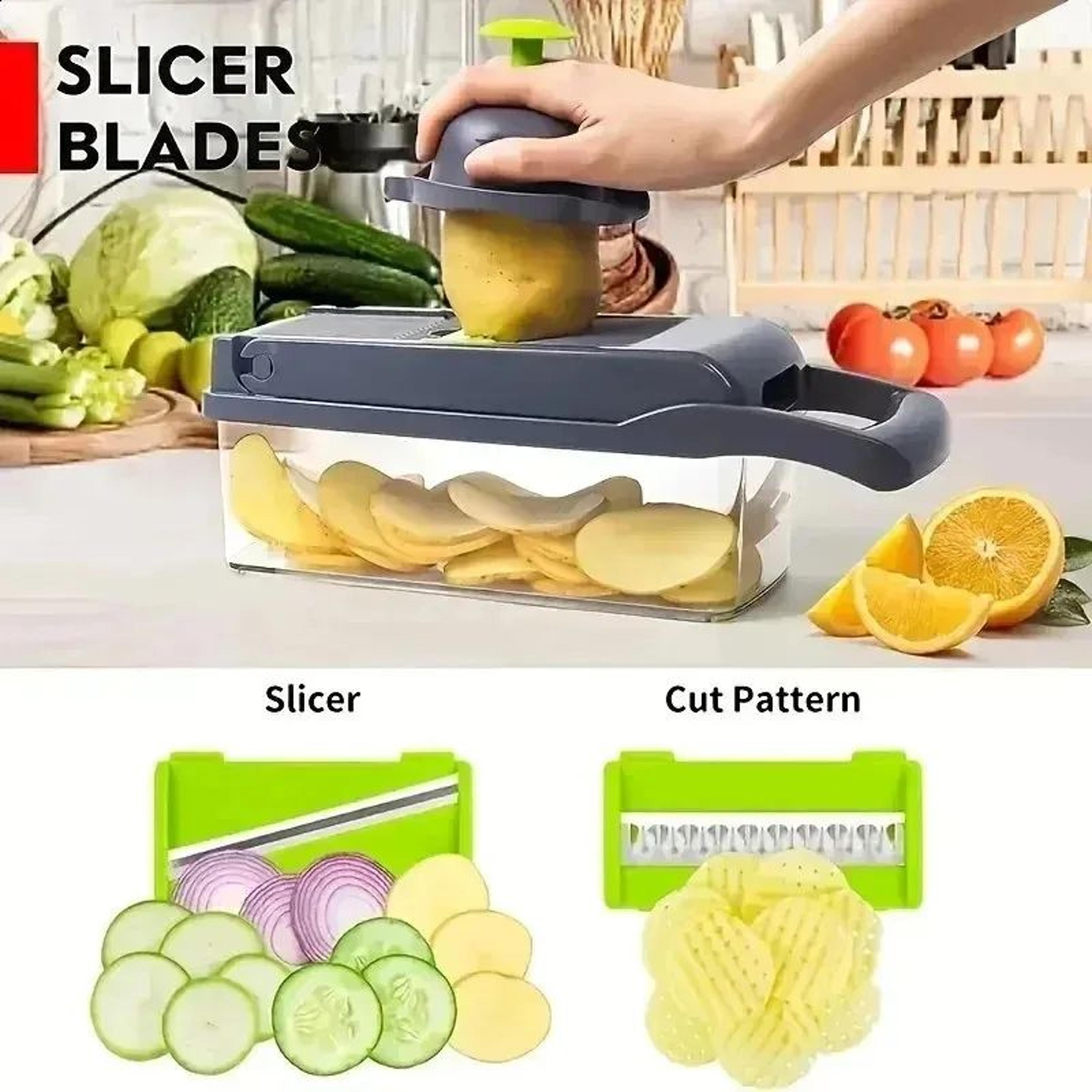 Vegetable Chopper And Slicer With Stainless Steel Blades 1