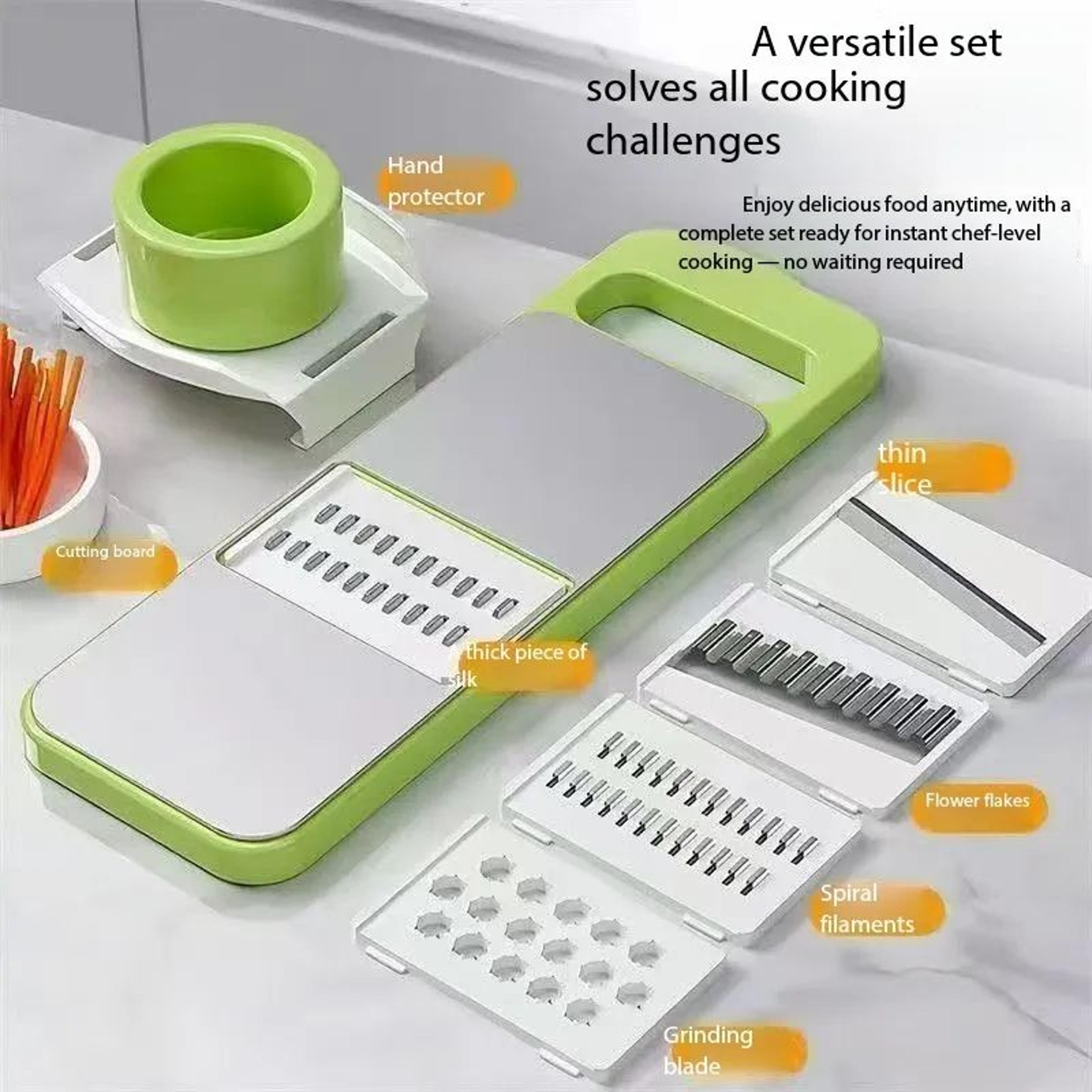 Adjustable Stainless Steel Mandoline Slicer With Safety Holder 3