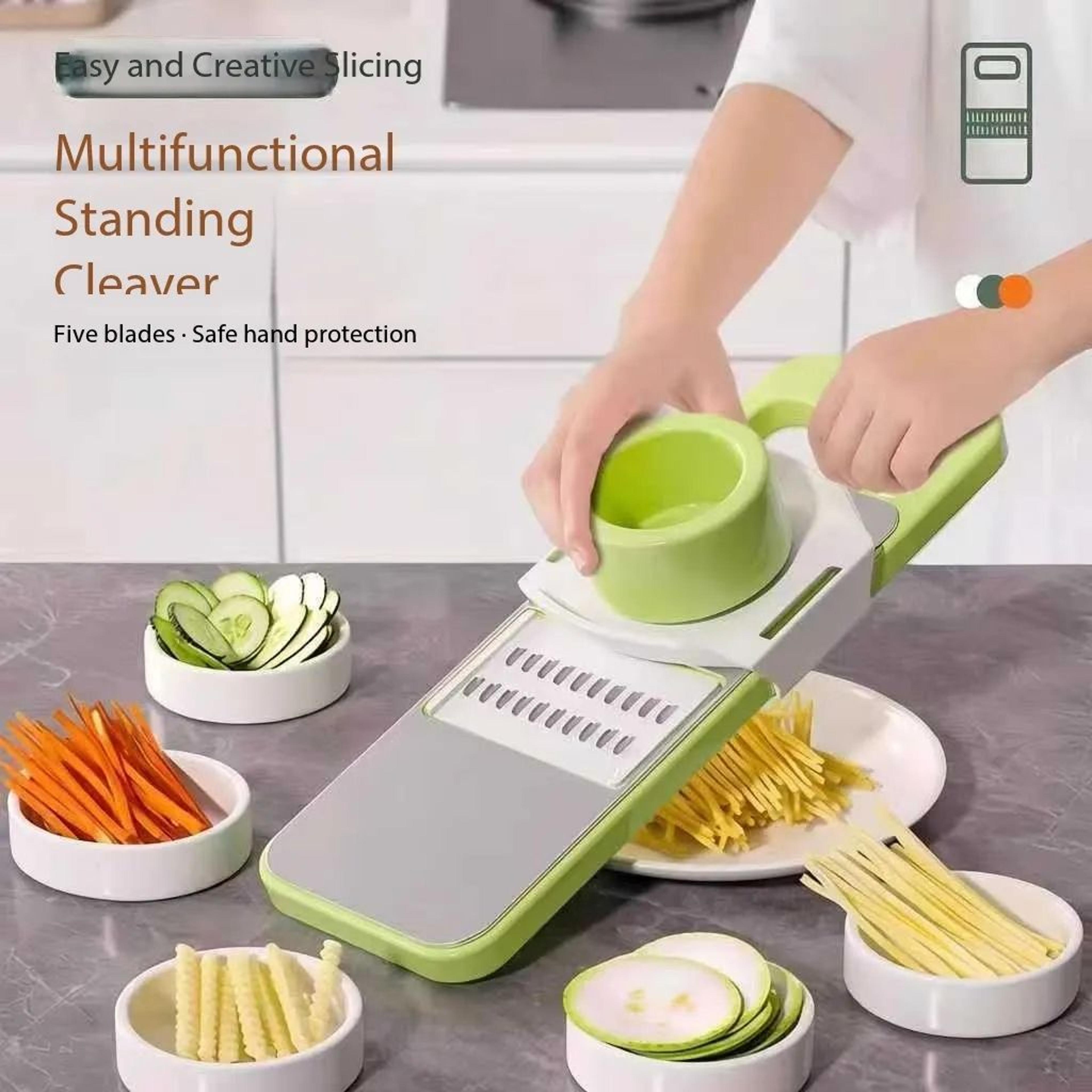 Adjustable Stainless Steel Mandoline Slicer With Safety Holder 2