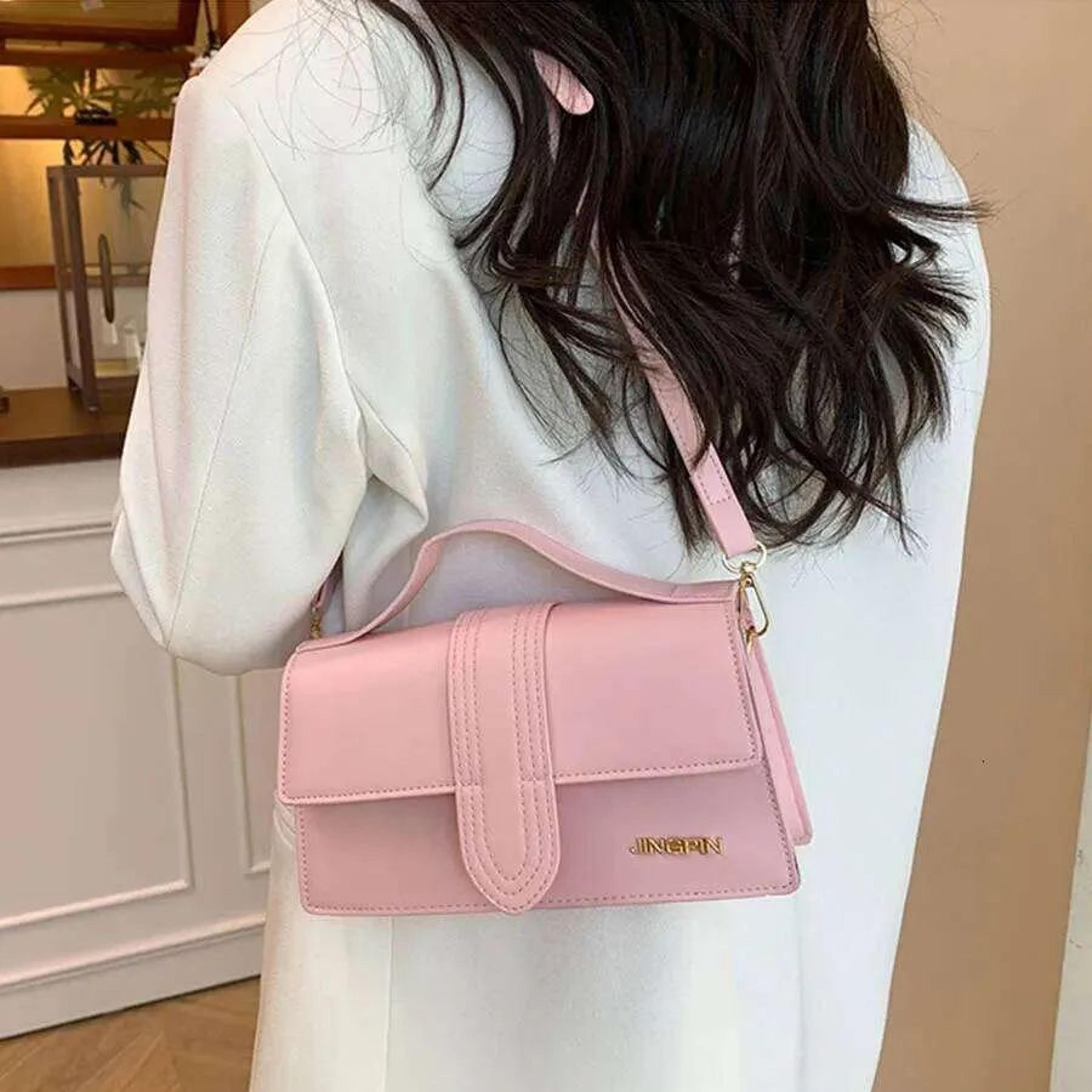 Womens Small Square Crossbody Handbag With Textured PU Finish 1