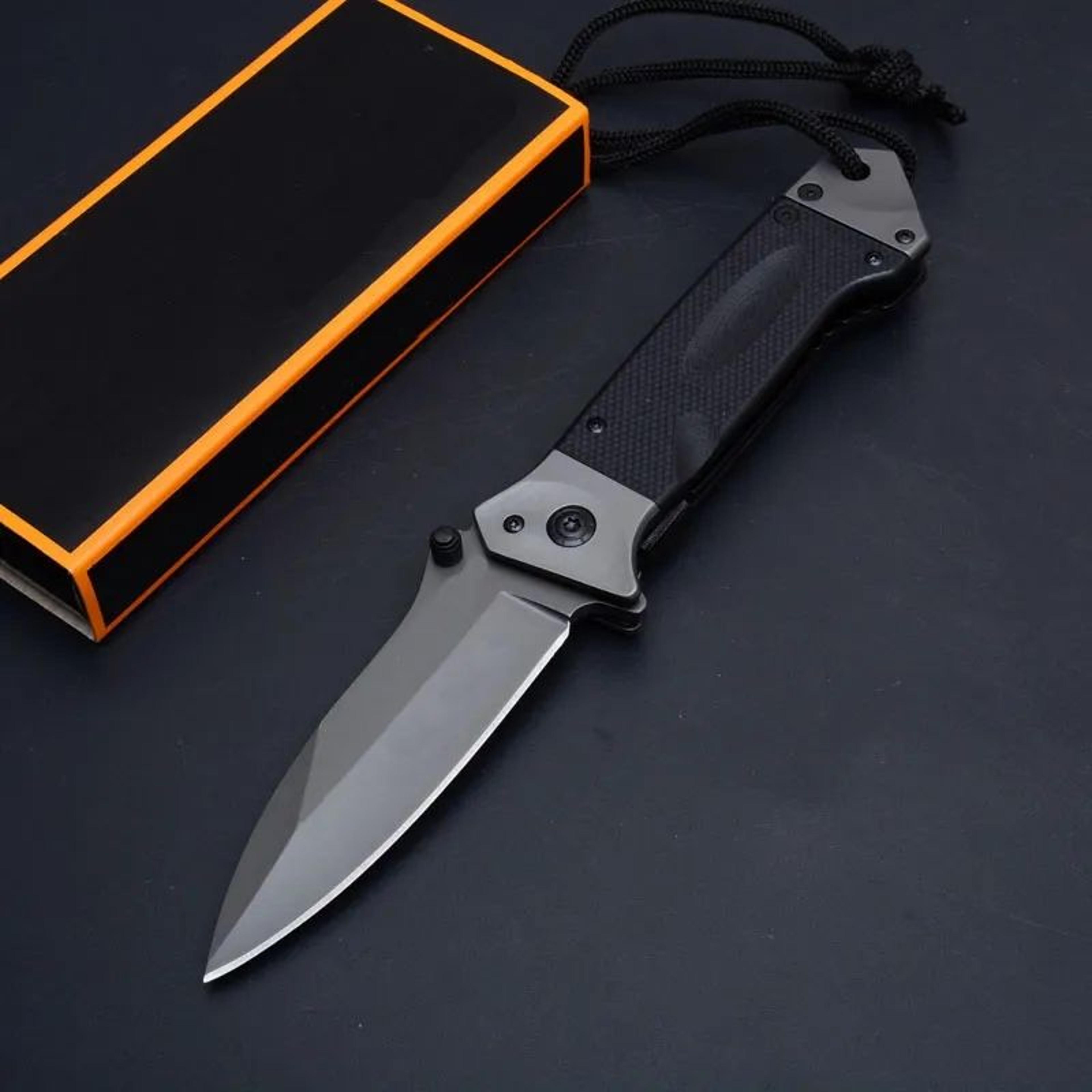 Tactical Flipper Folding Knife With Titanium Coated Blade And Handle 5