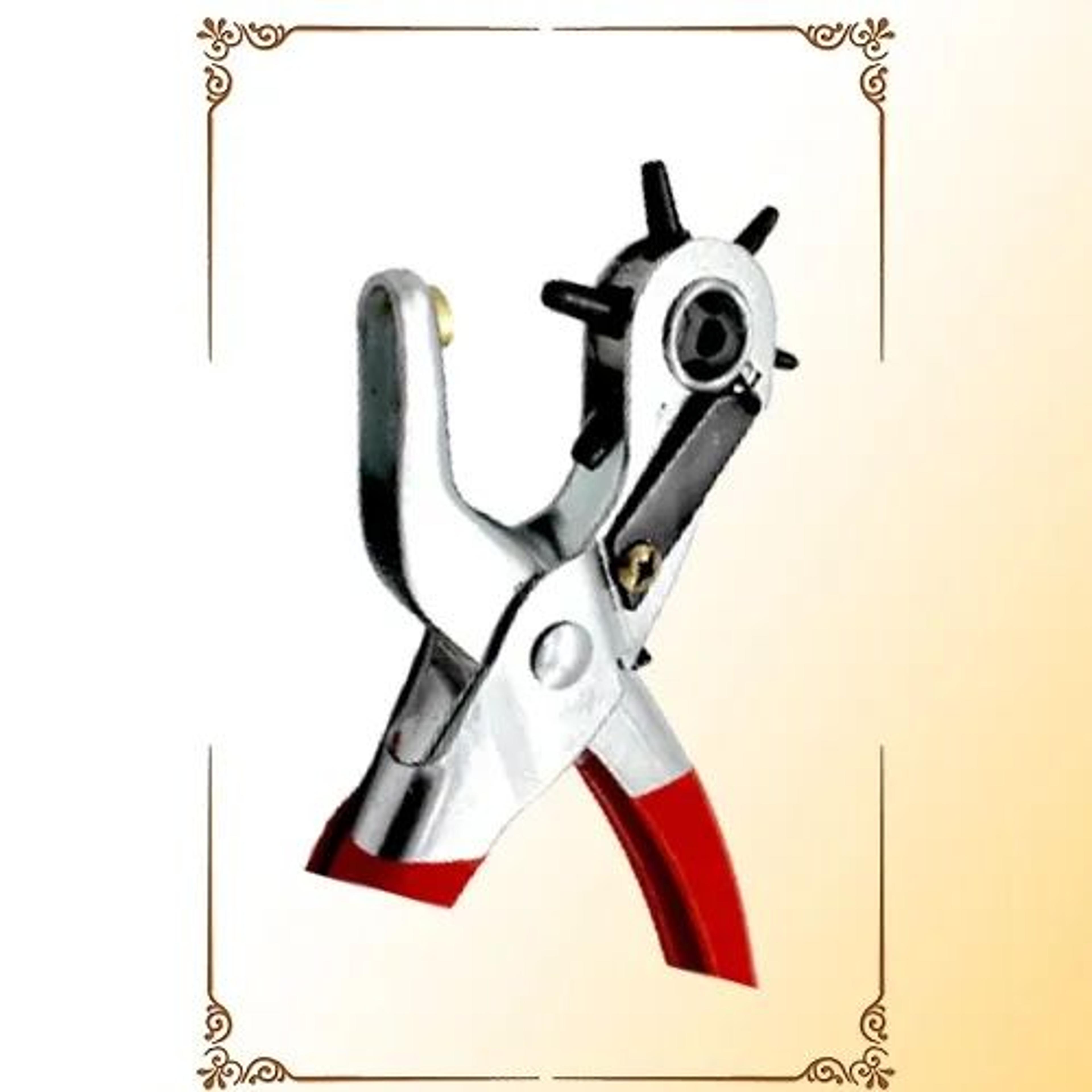 Leather Hole Punch Pliers With Rotating Head For Belts Straps And DIY Crafts 4