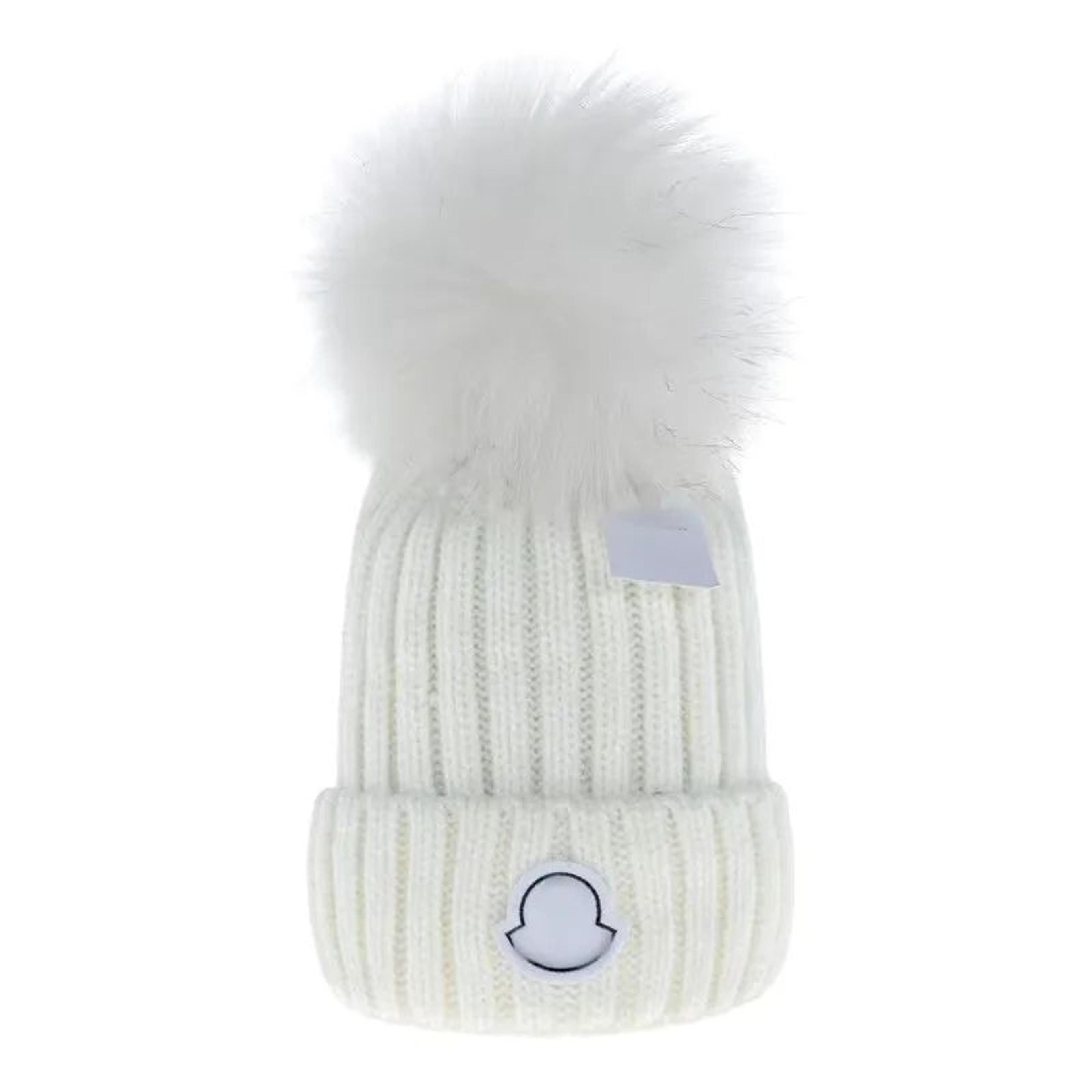 Unisex Ribbed Knit Beanie Hat With Faux Fur Pom Pom And Warm Cuffed Design 2