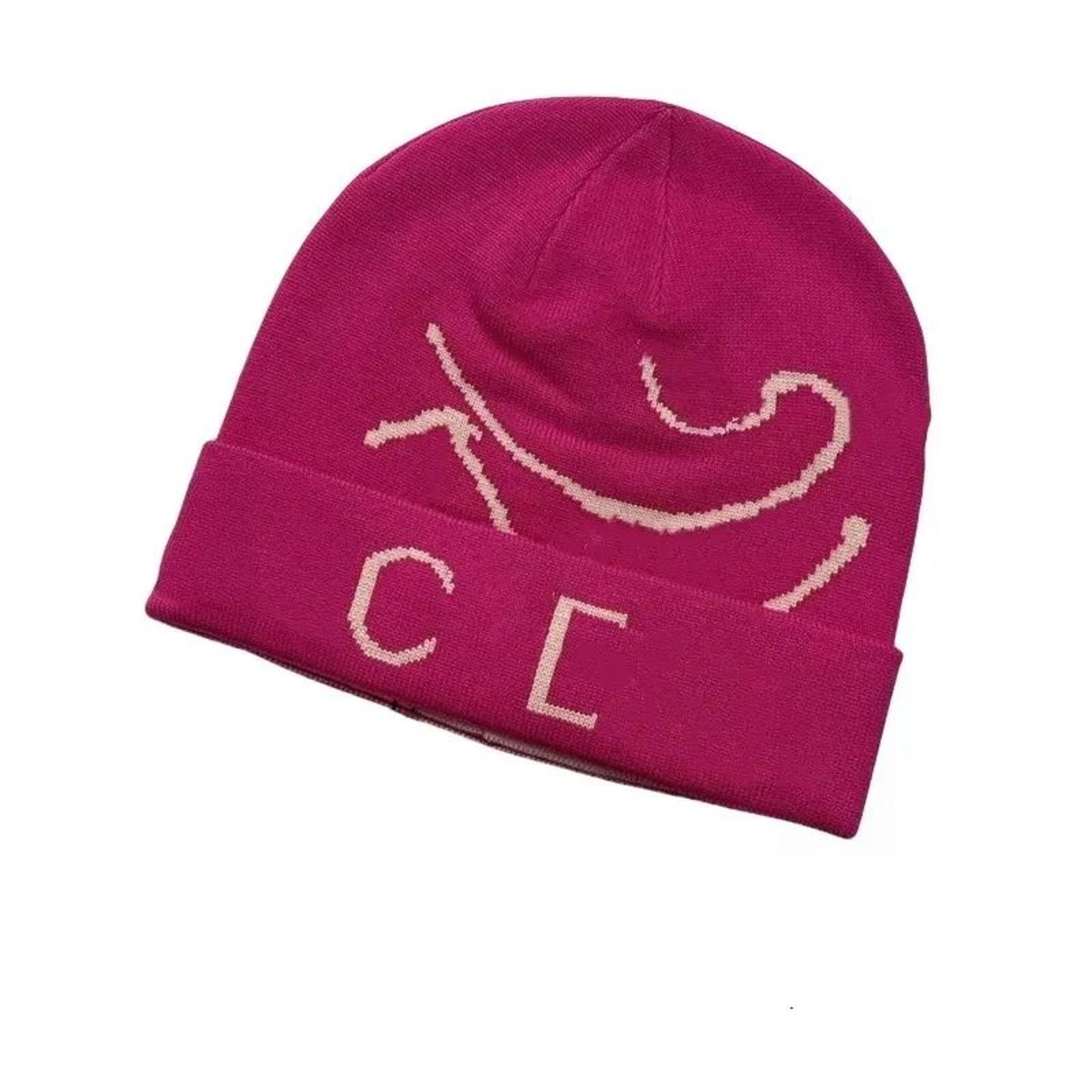 Embroidered Letter Knit Beanie Hat For Men And Women Warm Wool Winter Cap 2