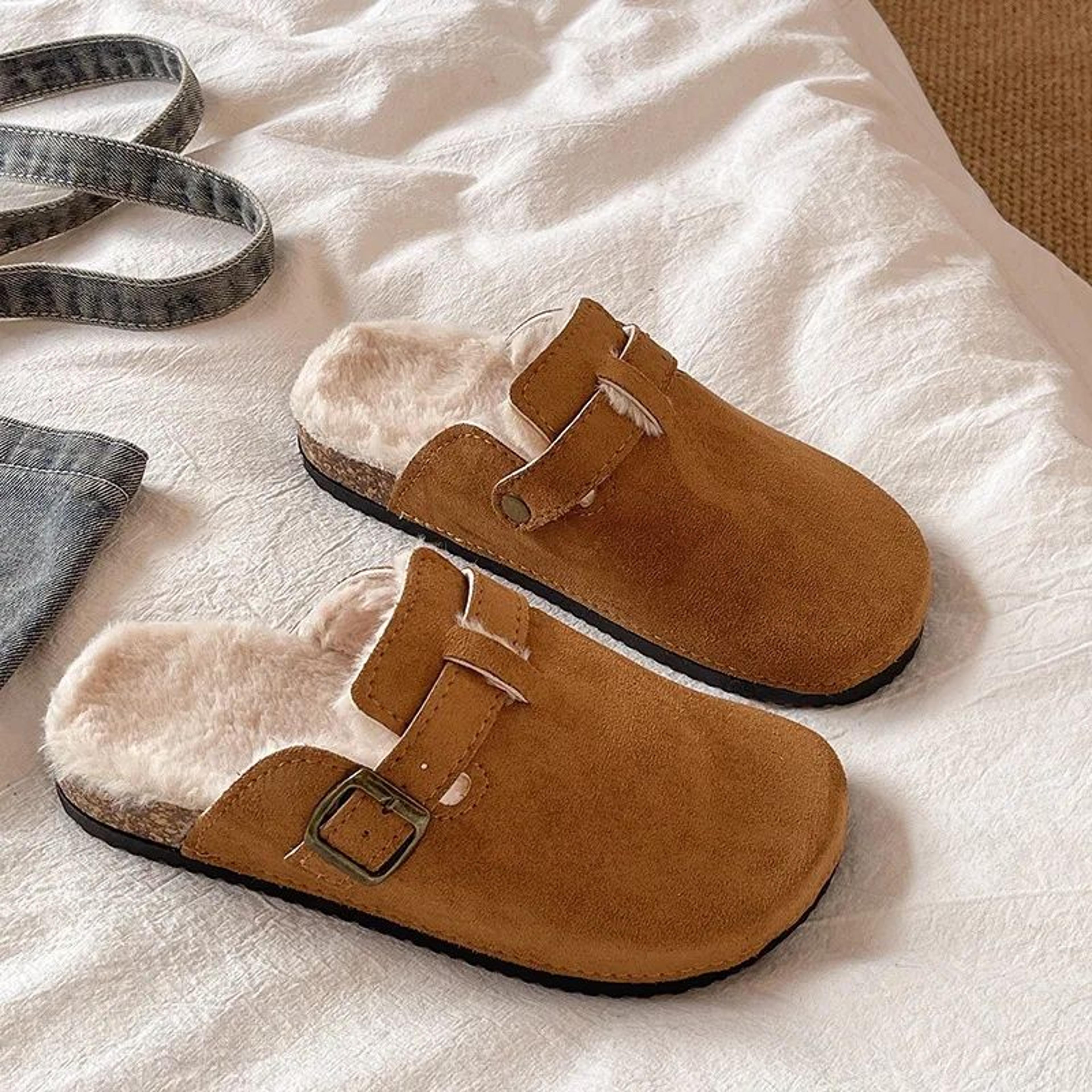Womens Platform Slippers With Fuzzy Lining And Non Slip Thick Sole 4