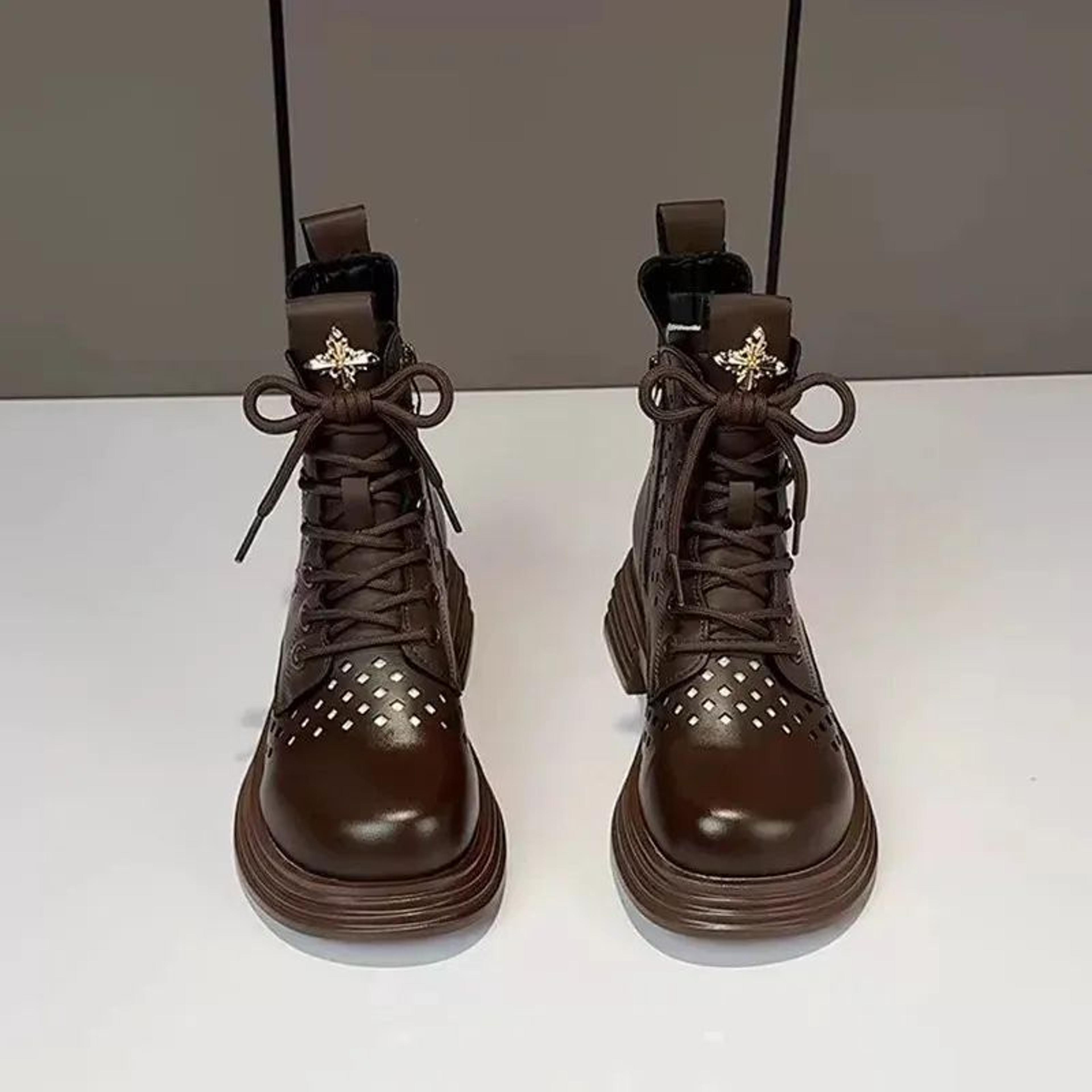 Platform Ankle Boots With Faux Fur Lining And Chunky Wedge Sole 2