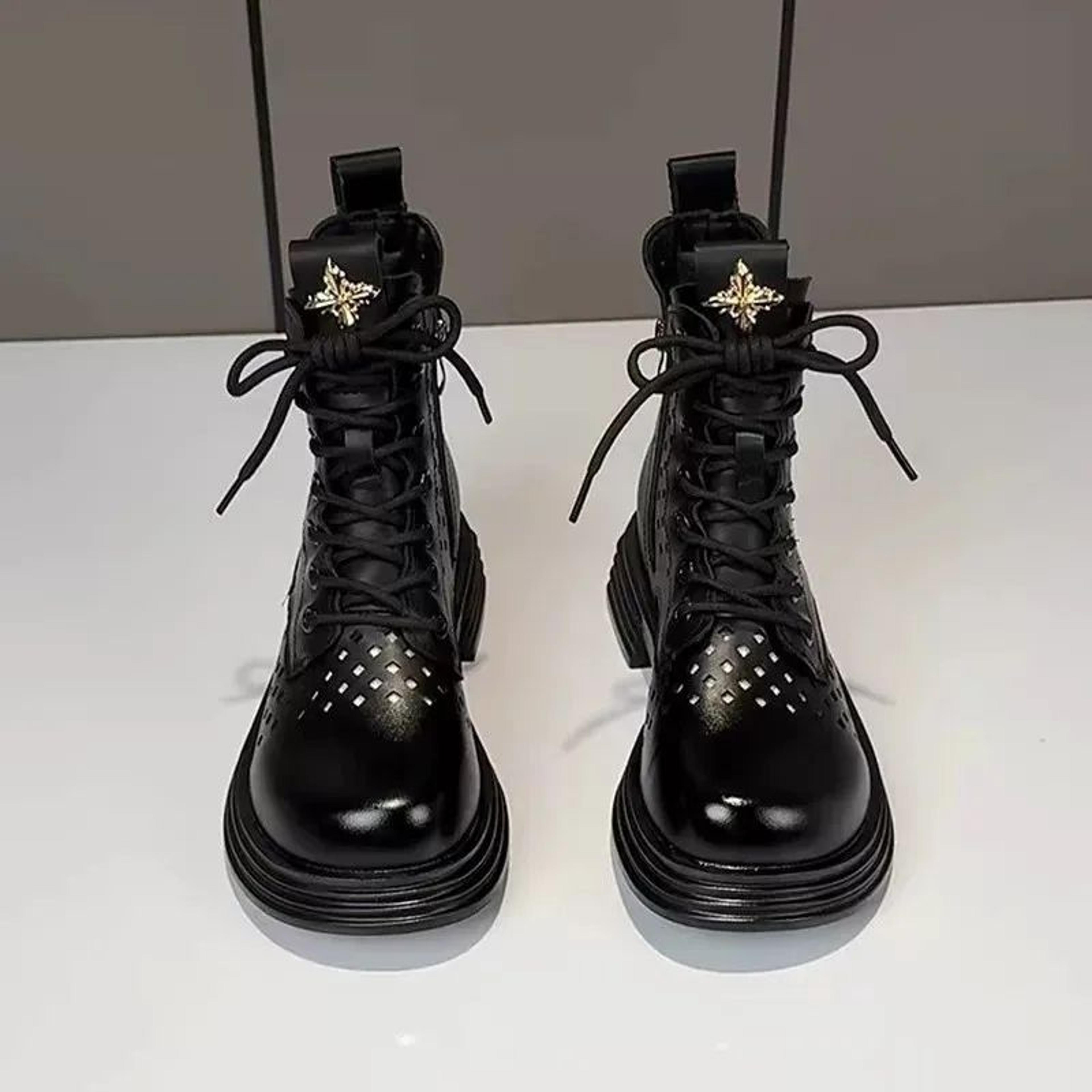 Platform Ankle Boots With Faux Fur Lining And Chunky Wedge Sole 1