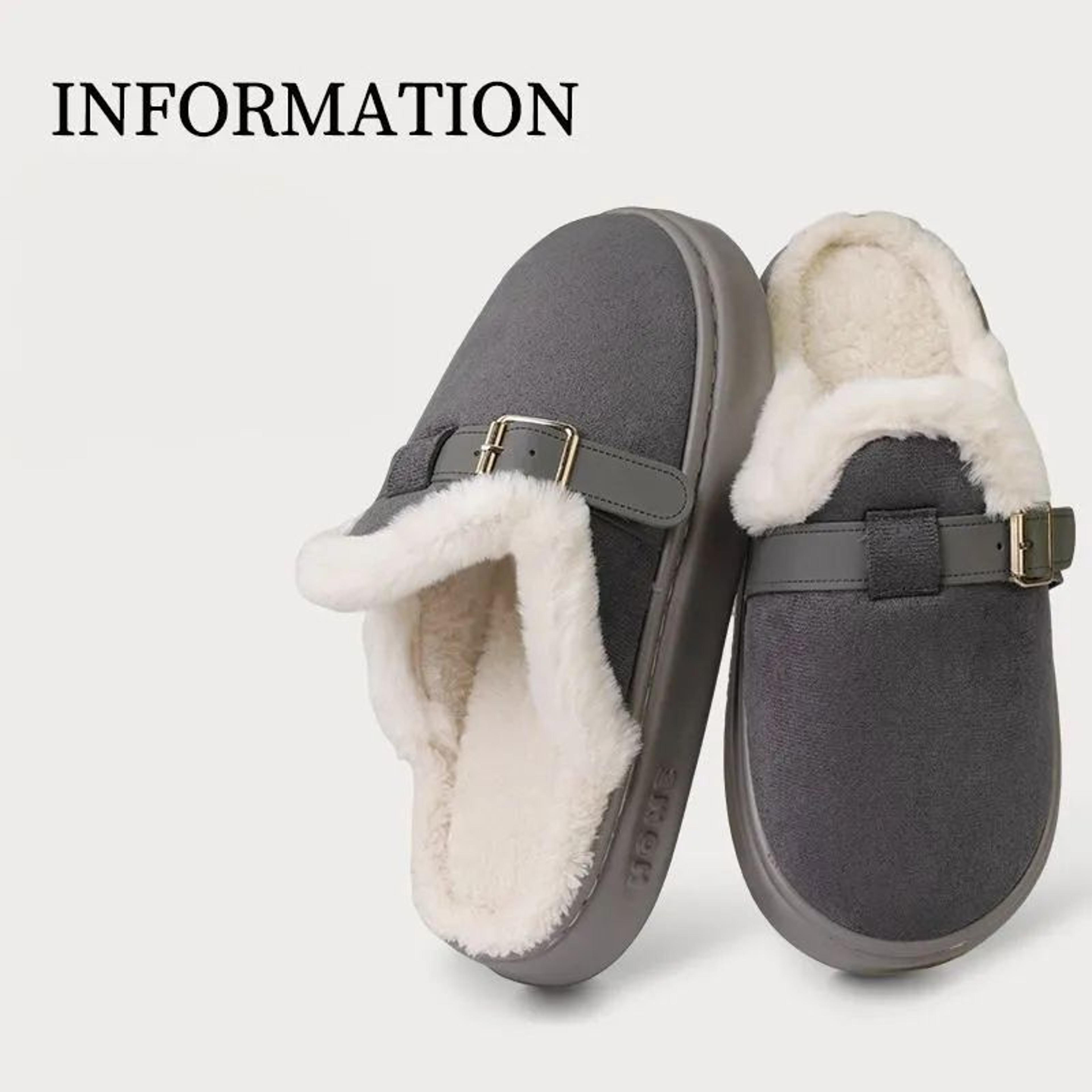 Womens Plush Winter Slippers With Thick Sole And Non Slip Design 6